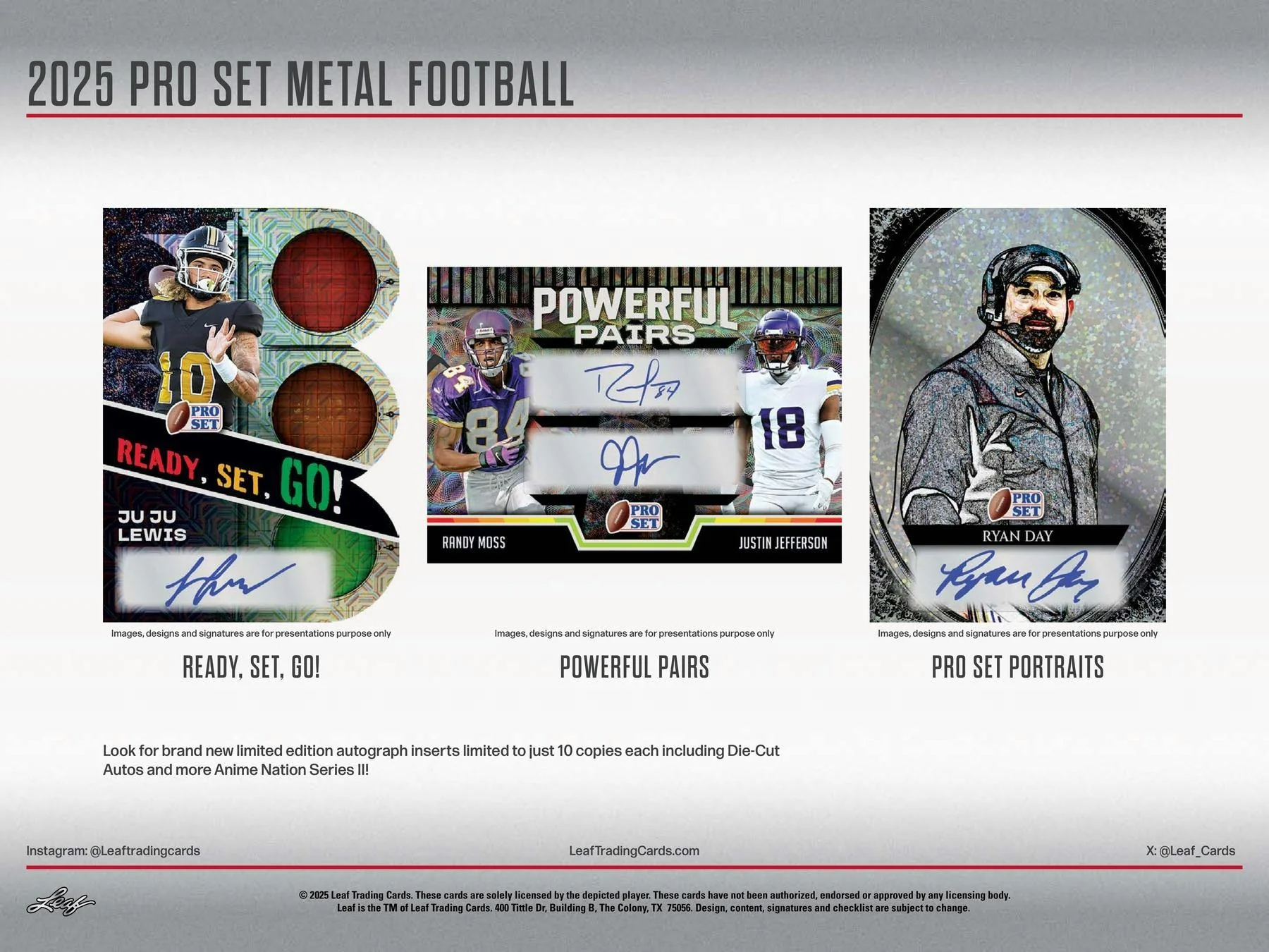 2025 Leaf Pro Set Metal Football Hobby Box - Image 5