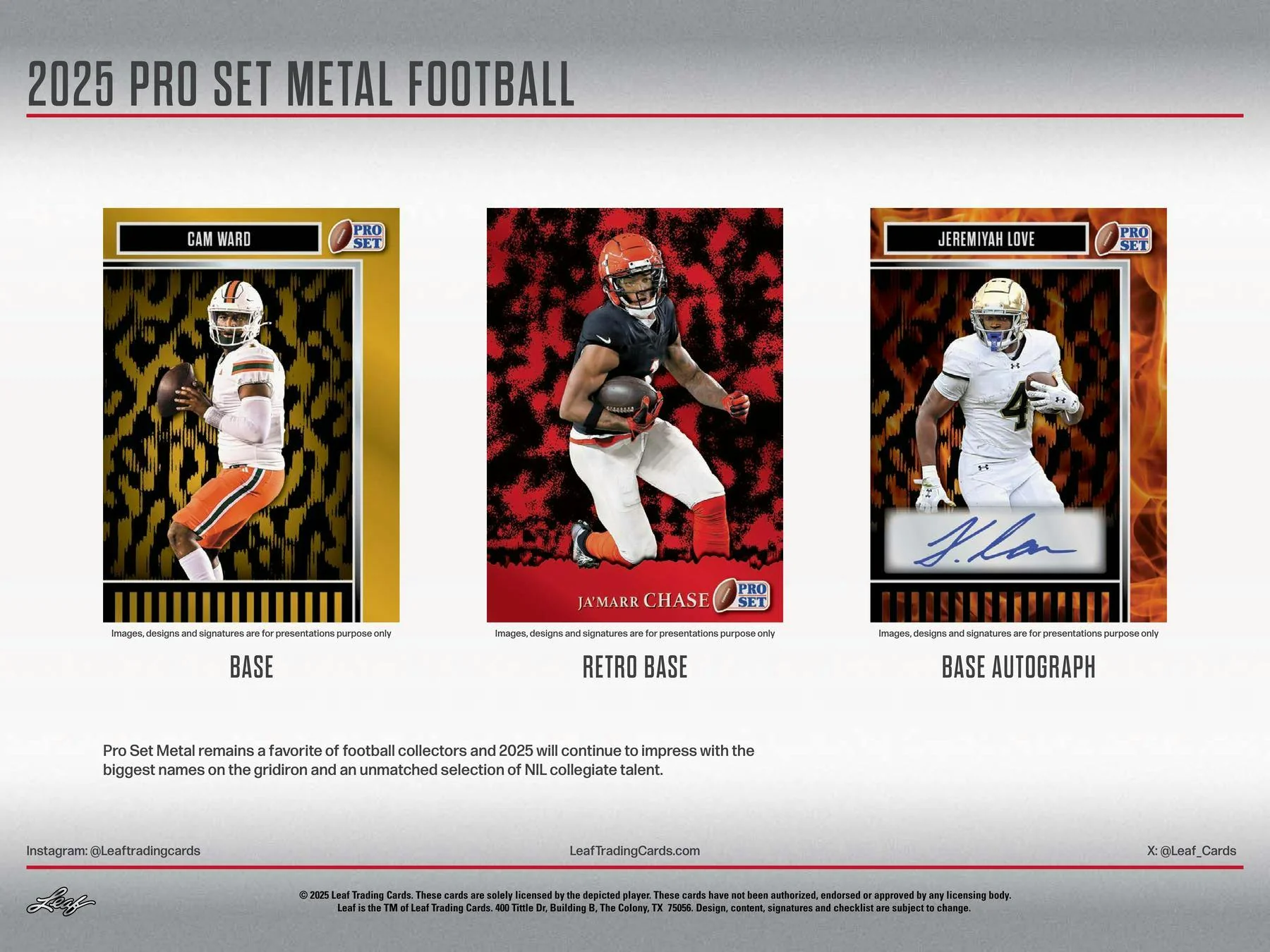 2025 Leaf Pro Set Metal Football Super Box - Image 4