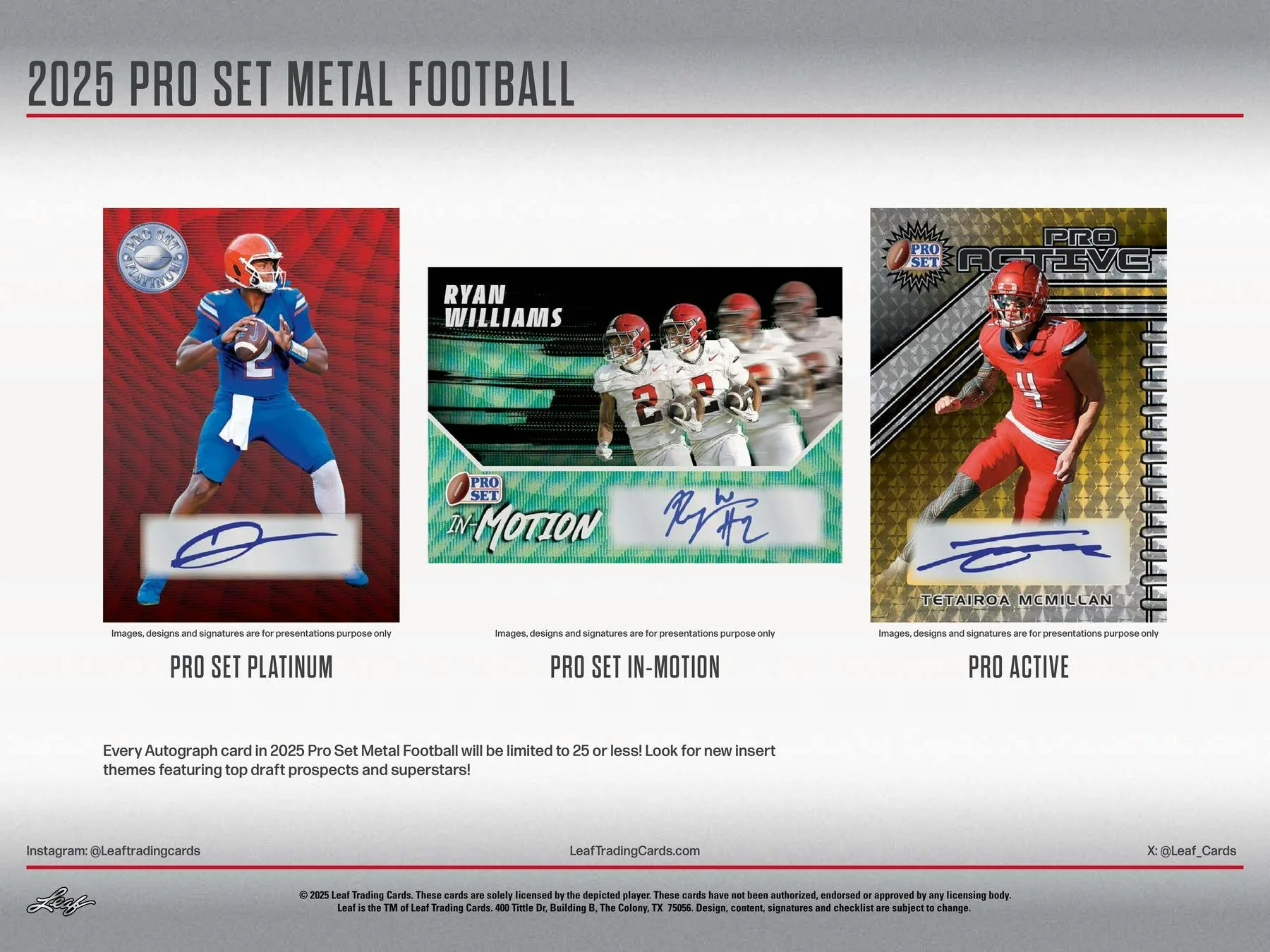 2025 Leaf Pro Set Metal Football Super Box - Image 5