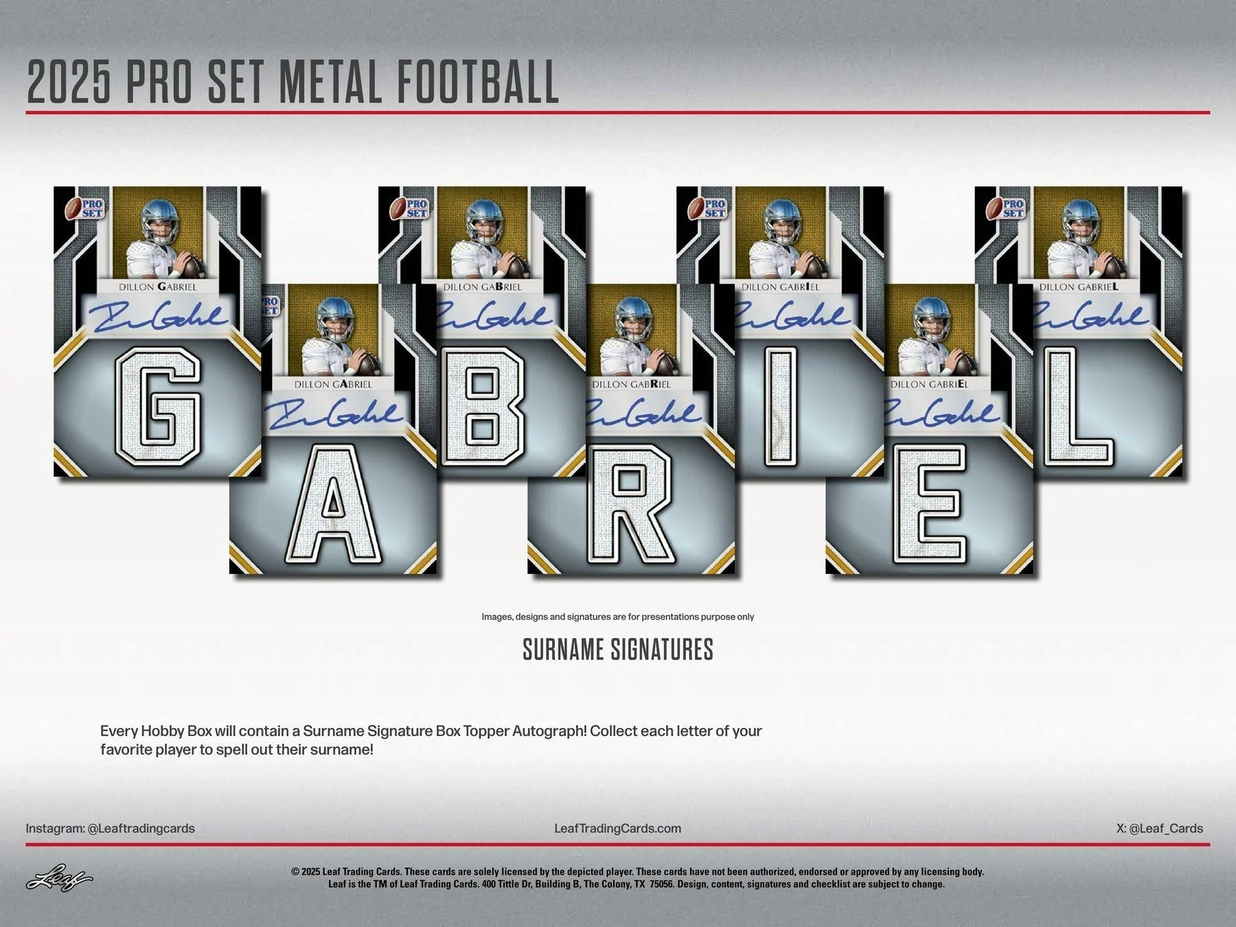 2025 Leaf Pro Set Metal Football Super Box - Image 7