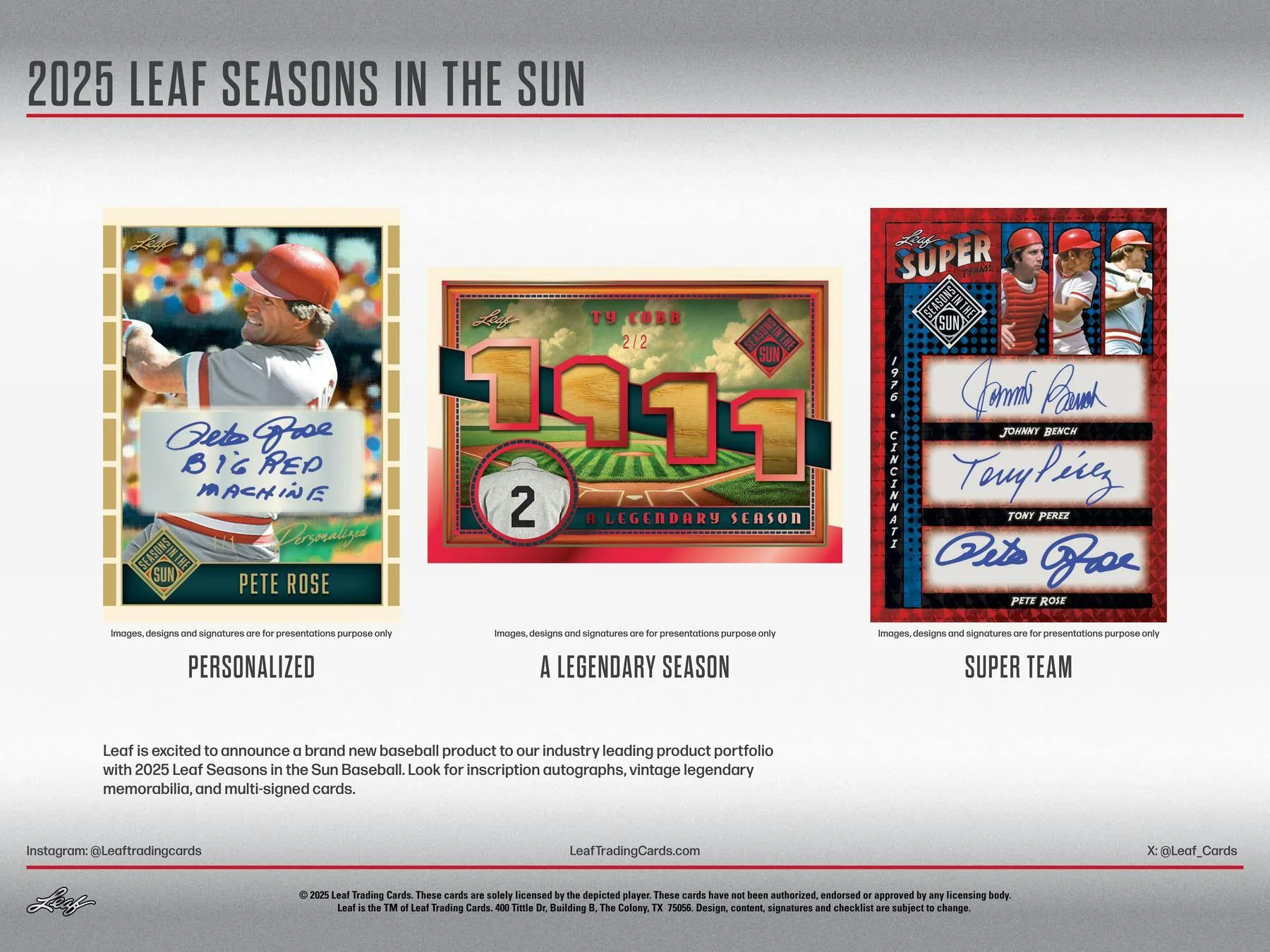 2025 Leaf Seasons in the Sun Baseball Hobby Box - Image 4