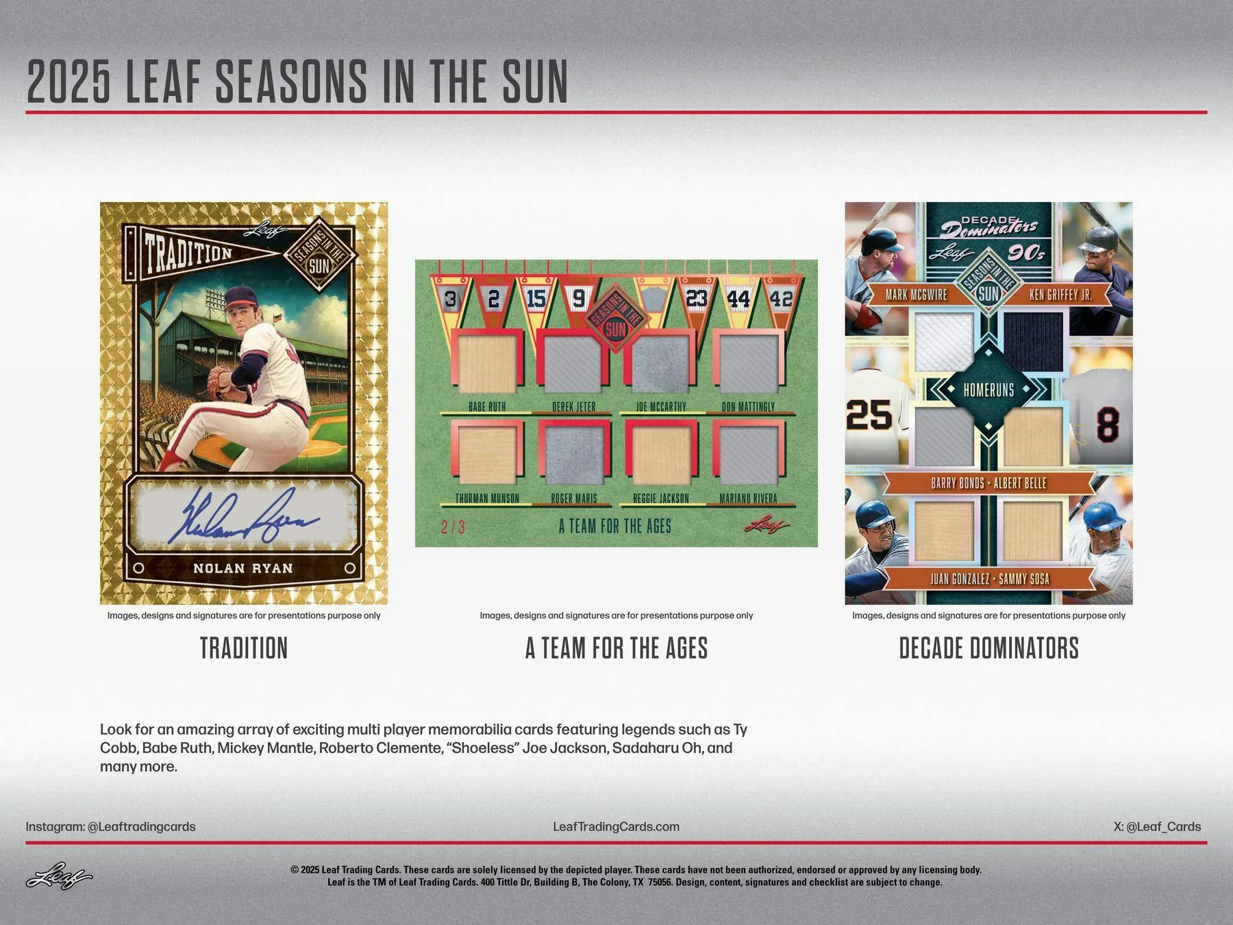 2025 Leaf Seasons in the Sun Baseball Hobby Box - Image 5