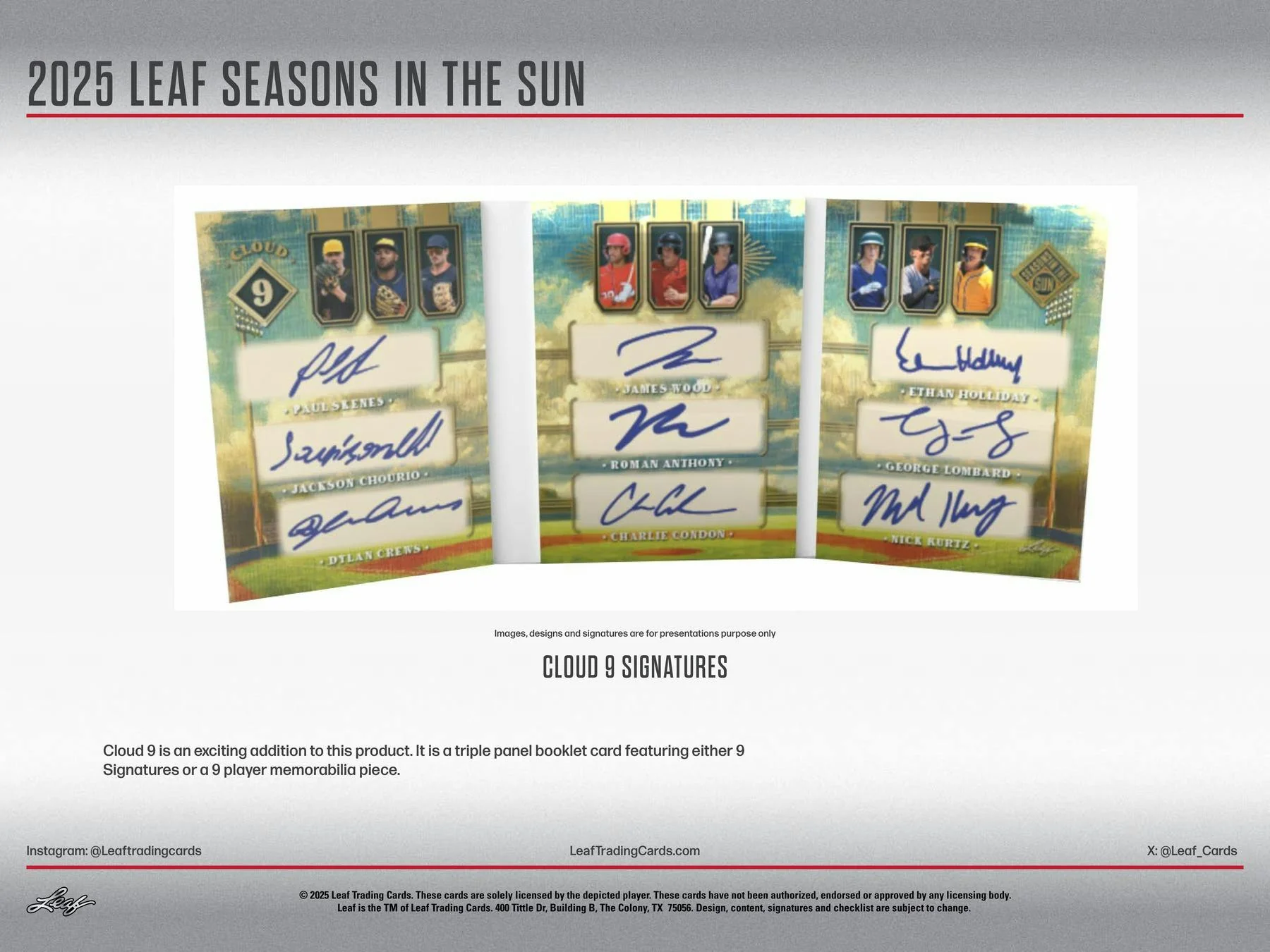 2025 Leaf Seasons in the Sun Baseball Hobby Box - Image 8