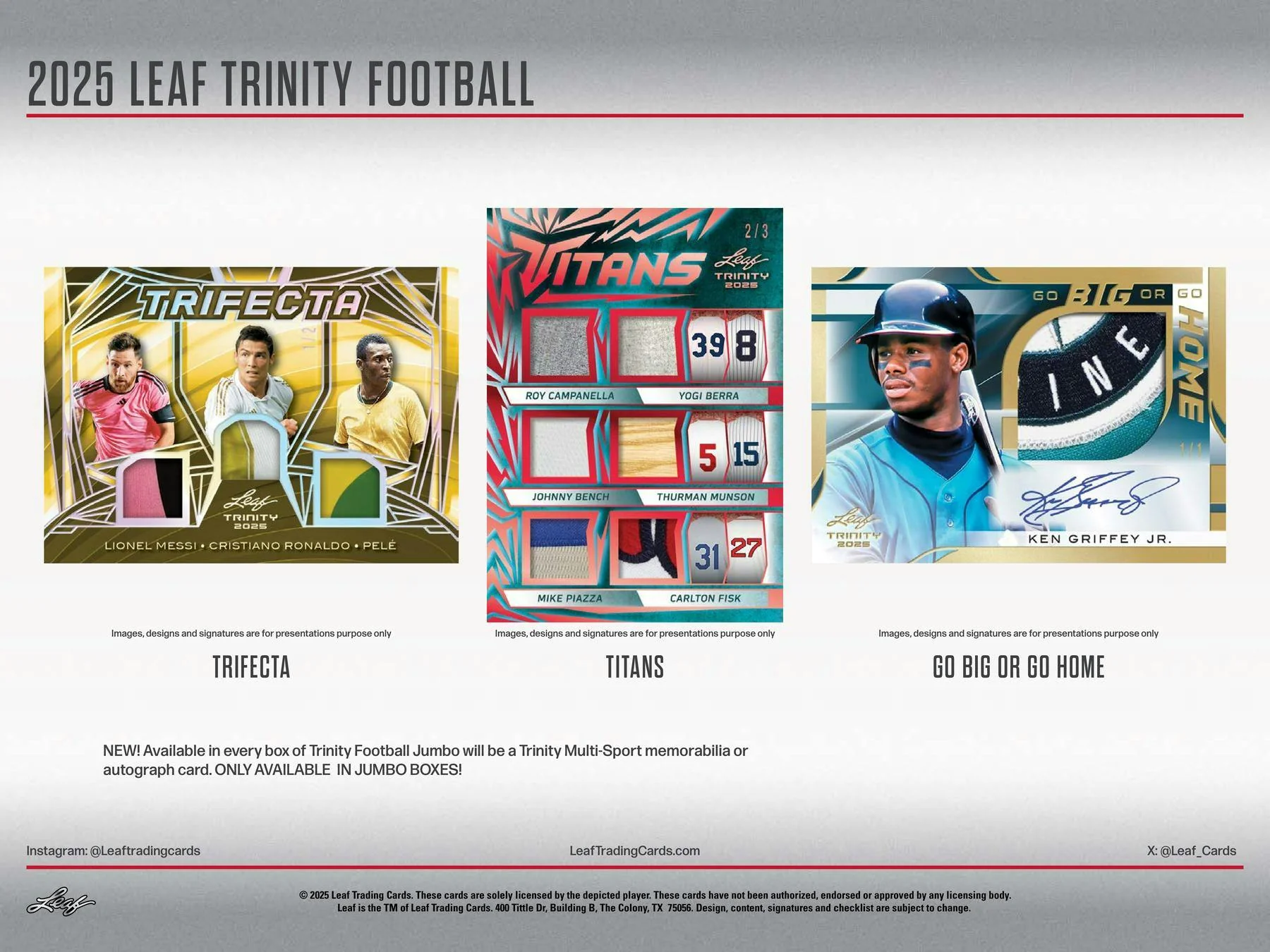2025 Leaf Trinity Football Hobby Box | Columbia Sports Cards - Image 6