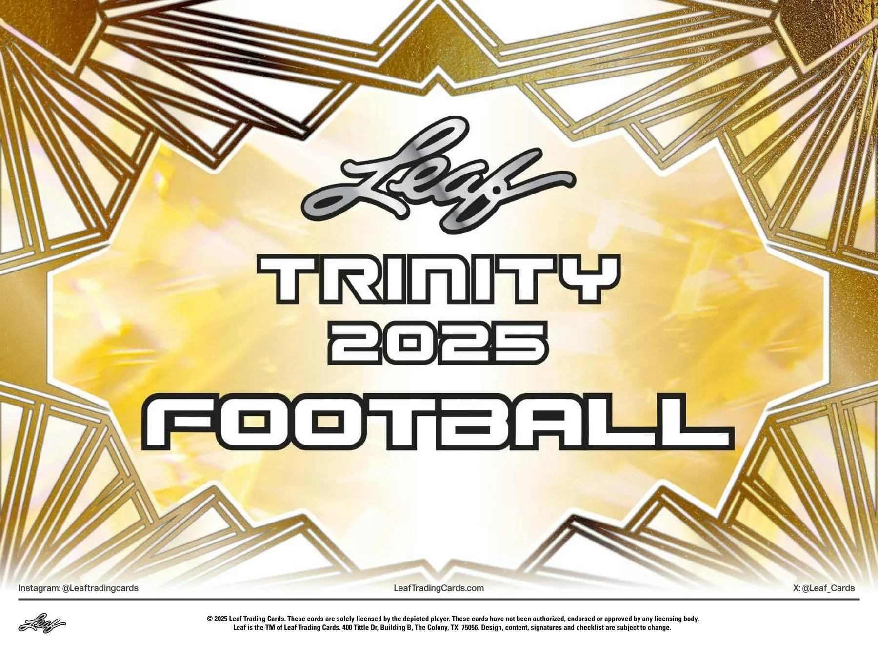 2025 Leaf Trinity Football Jumbo Hobby Box | Columbia Sports Cards - Image 2
