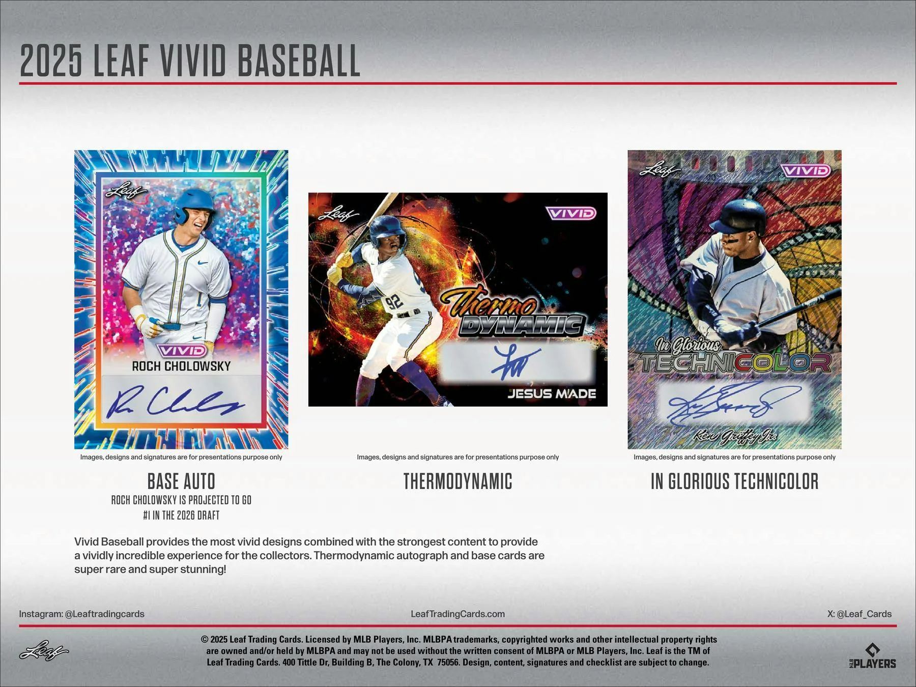 2025 Leaf Vivid Baseball Hobby Box | Columbia Sports Cards - Image 3