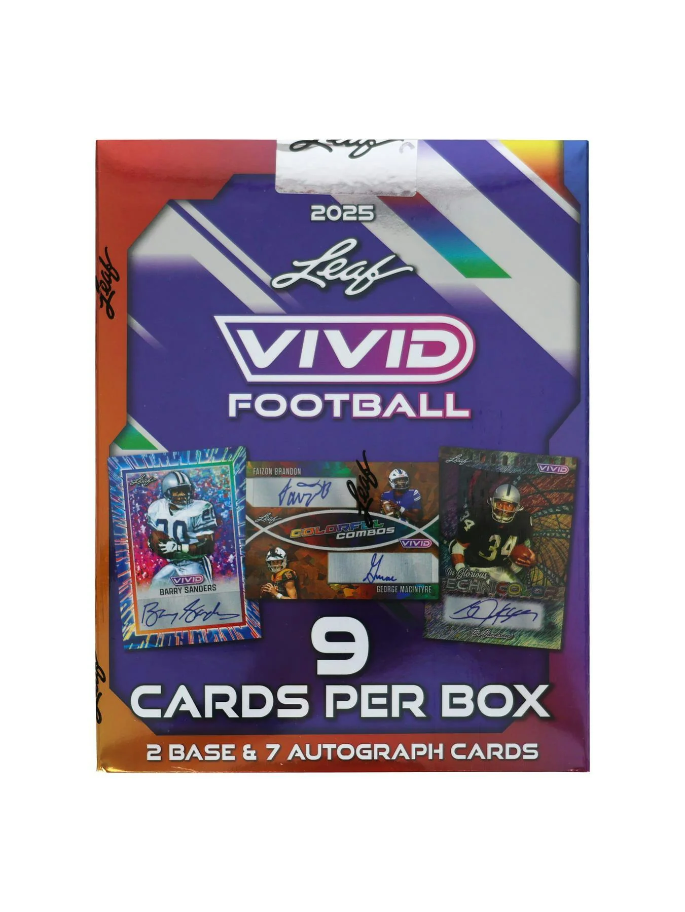 2025 Leaf Vivid Football Hobby Box | Columbia Sports Cards - Image 2