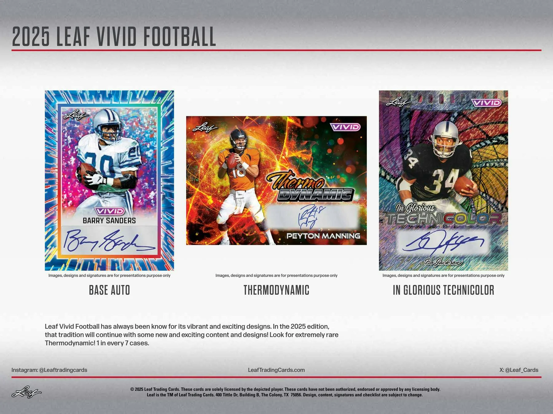 2025 Leaf Vivid Football Hobby Box | Columbia Sports Cards - Image 4
