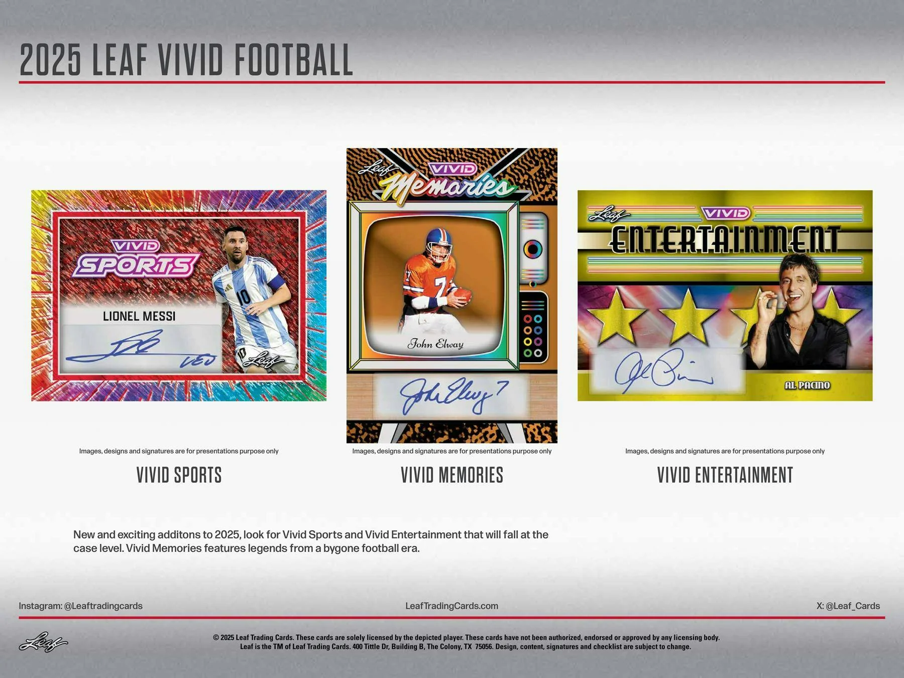 2025 Leaf Vivid Football Hobby Box | Columbia Sports Cards - Image 6