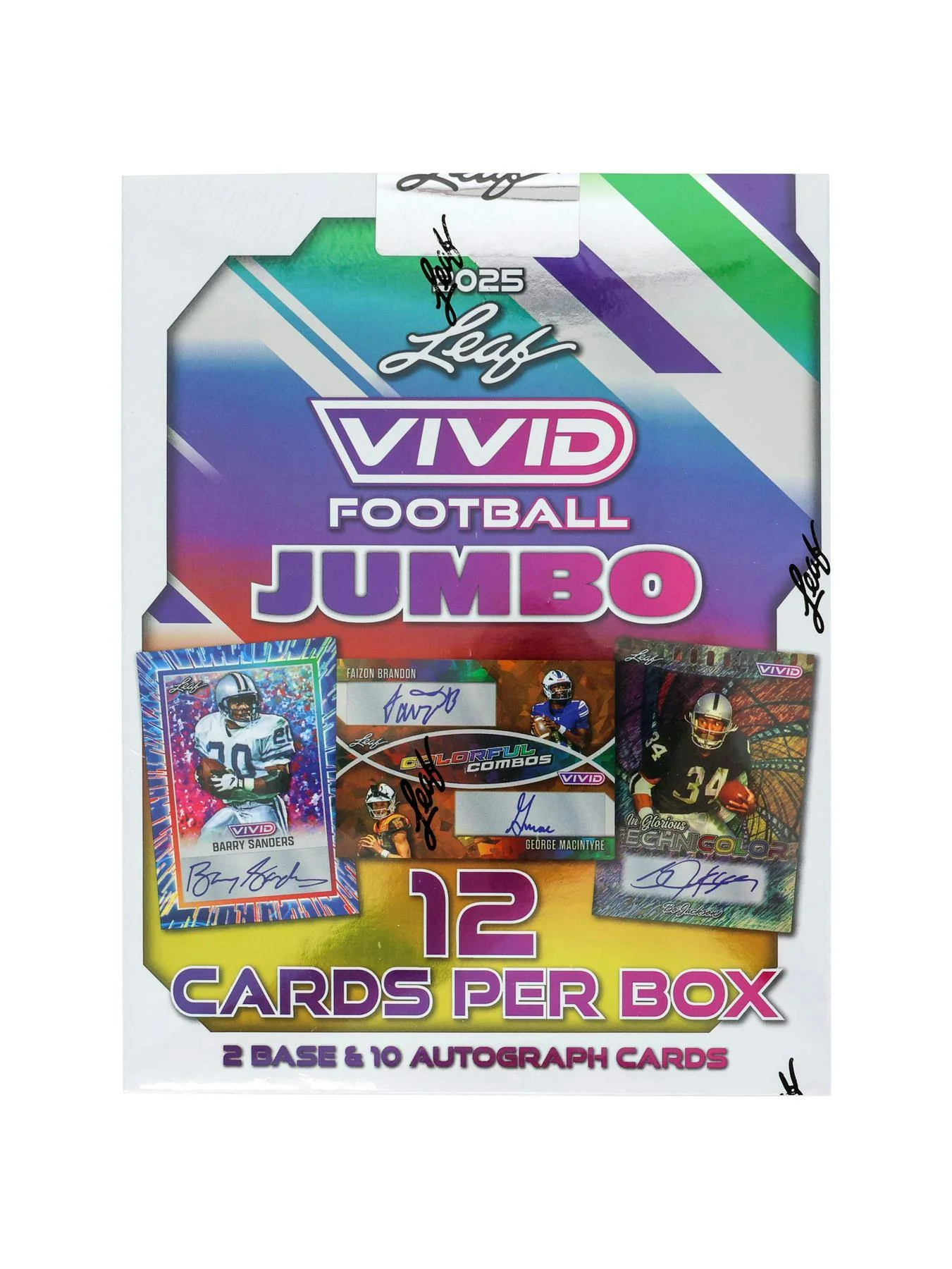 2025 Leaf Vivid Football Hobby Jumbo Box | Columbia Sports Cards - Image 2