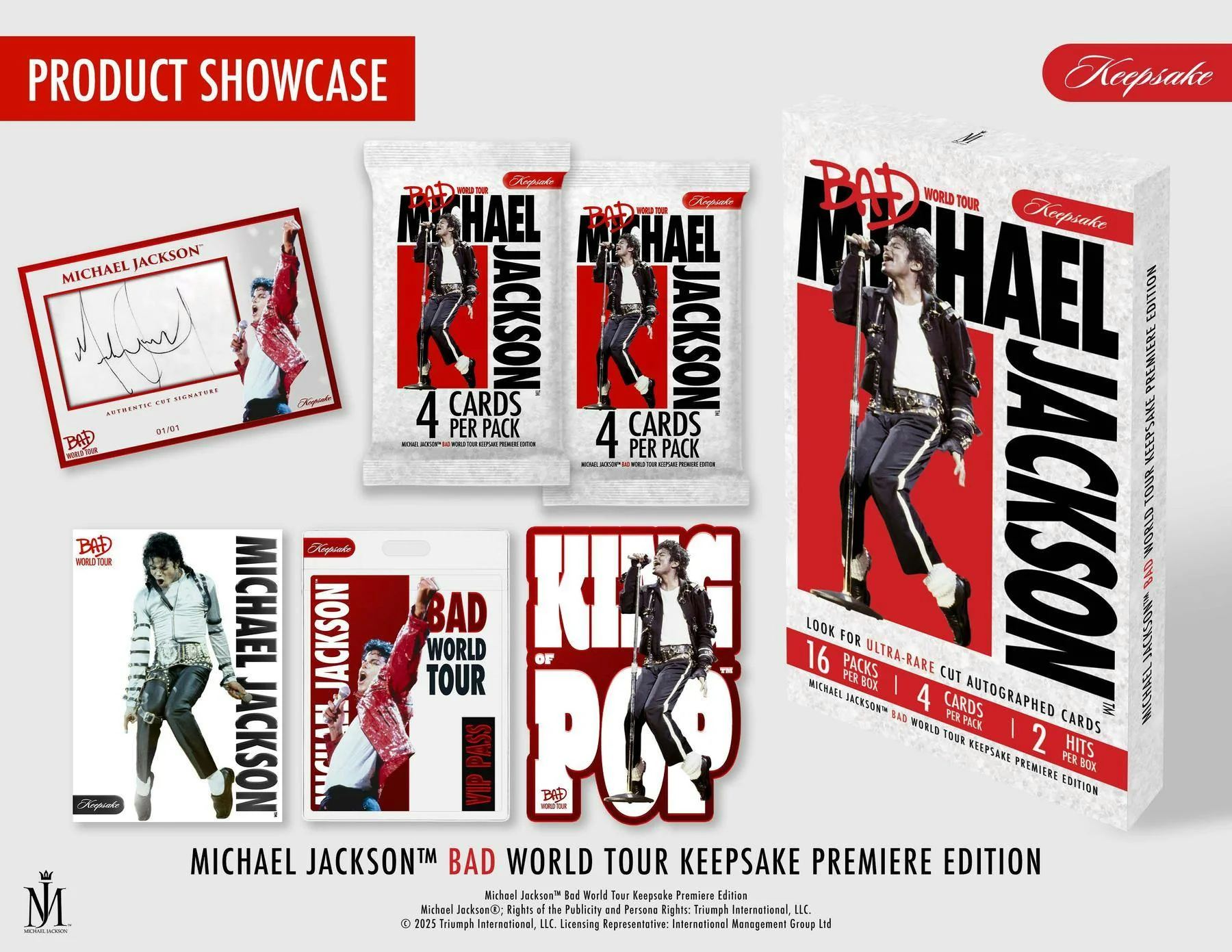 2025 Michael Jackson Bad World Tour Keepsake Premiere Edition Hobby Box | Columbia Sports Cards - Image 2