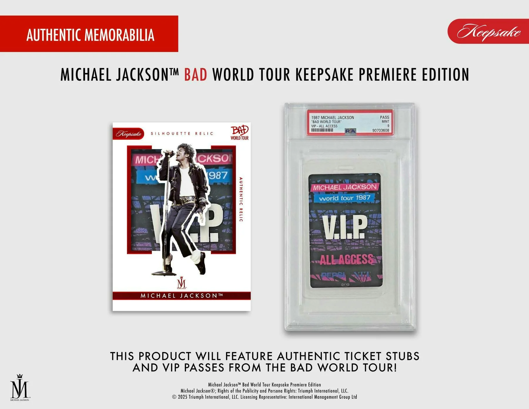 2025 Michael Jackson Bad World Tour Keepsake Premiere Edition Hobby Box | Columbia Sports Cards - Image 4
