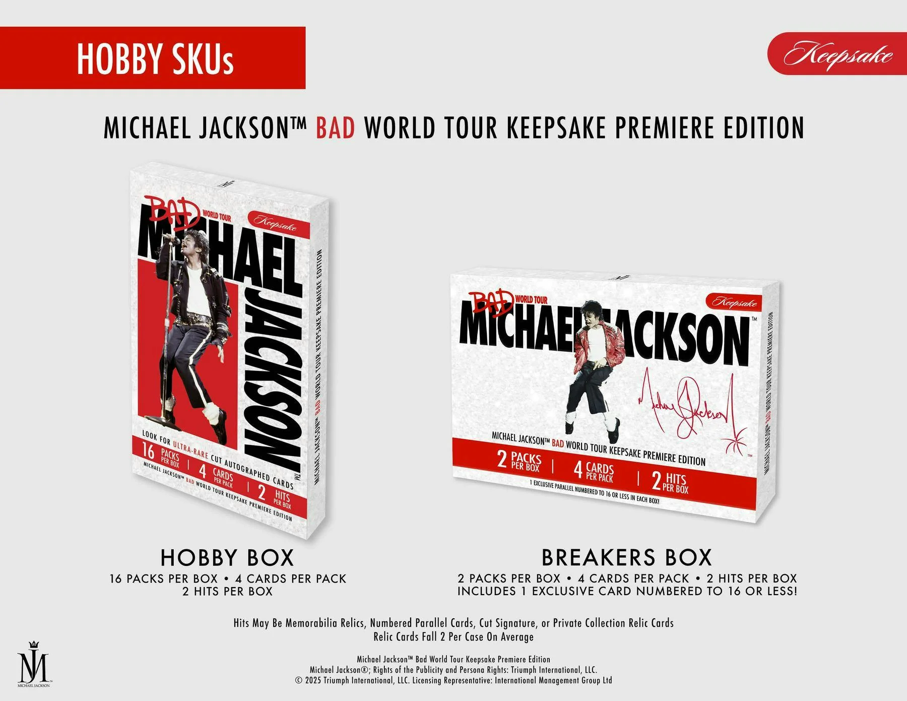 2025 Michael Jackson Bad World Tour Keepsake Premiere Edition Hobby Box | Columbia Sports Cards - Image 6