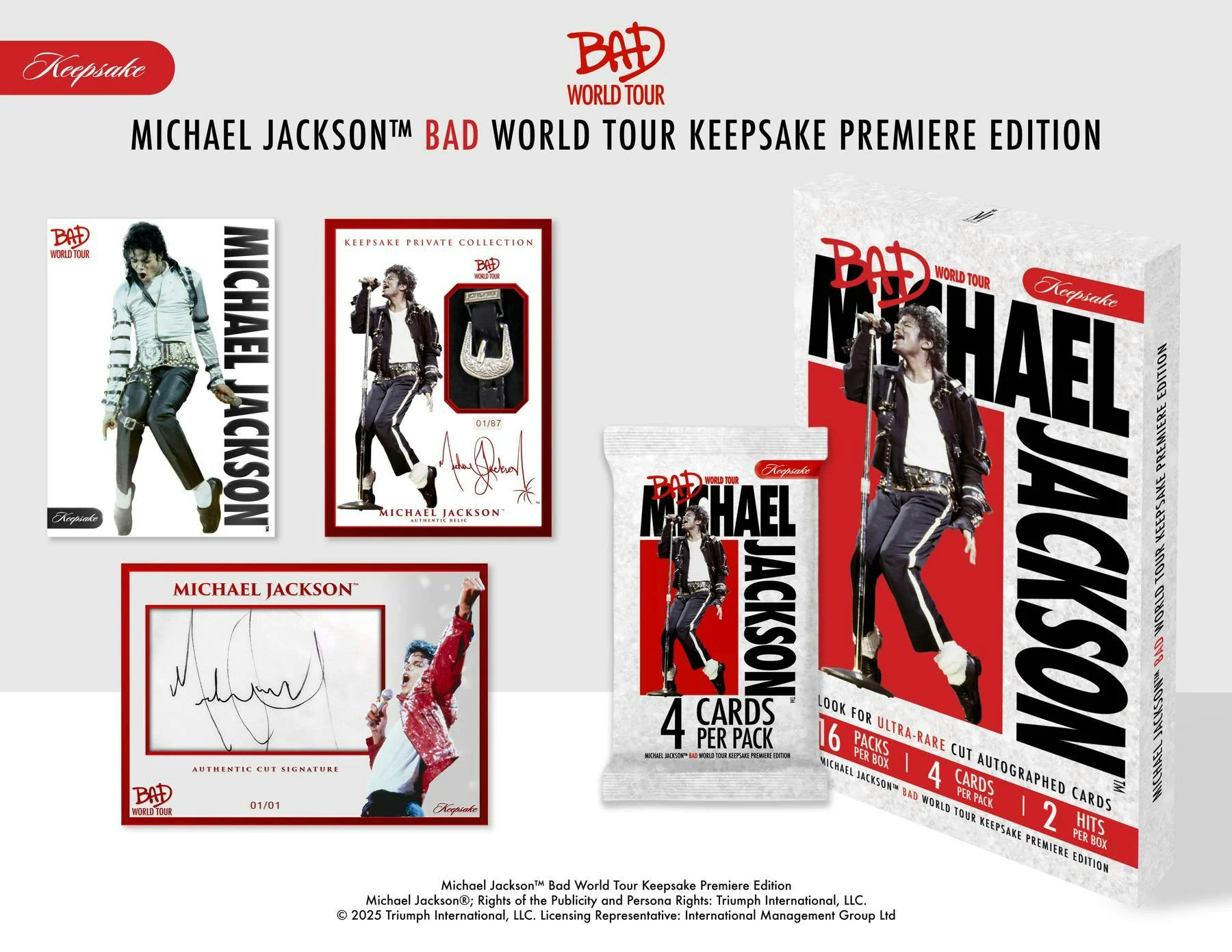 2025 Michael Jackson Bad World Tour Keepsake Premiere Edition Hobby Box | Columbia Sports Cards - Image 7