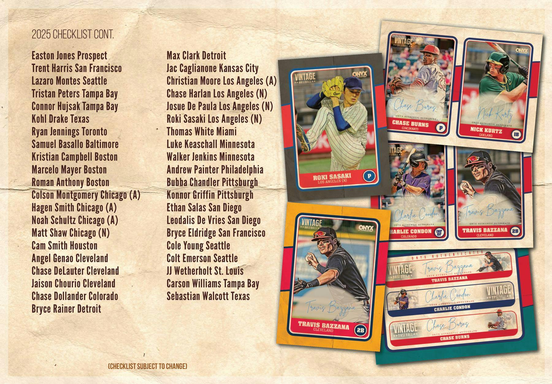 2025 Onyx Vintage Baseball Hobby Box - Image 5