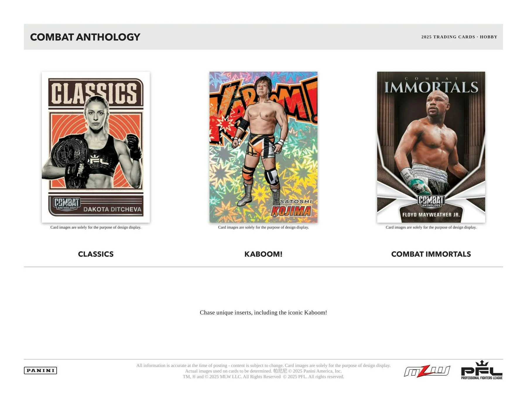 2025 Panini Combat Anthology Hobby Box | Columbia Sports Cards - Image 4