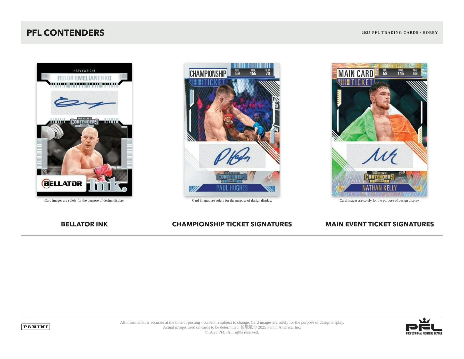 2025 Panini Contenders Professional Fighters League PFL Hobby Box | Columbia Sports Cards & More - Image 5
