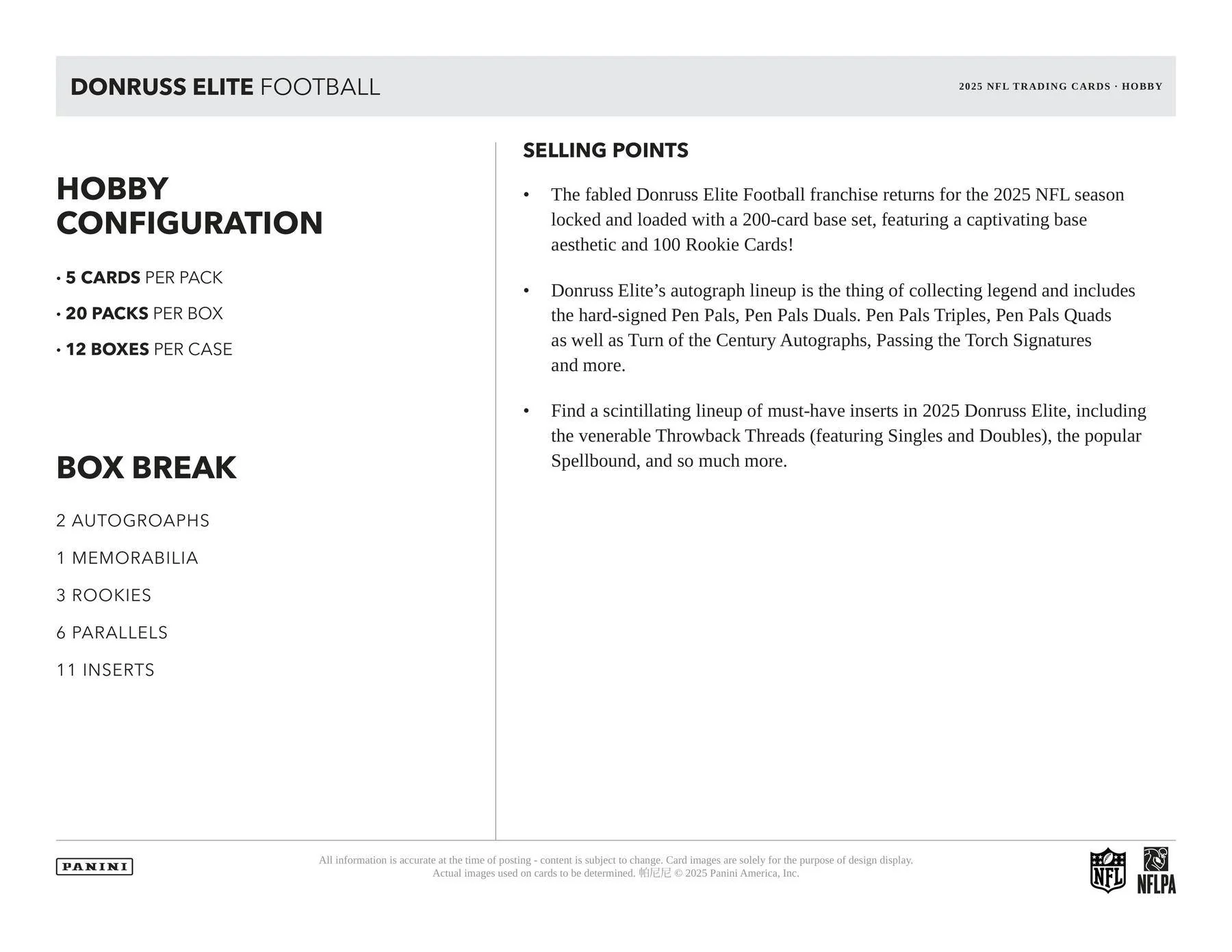 2025 Panini Donruss Elite Football Hobby Box - Image 7
