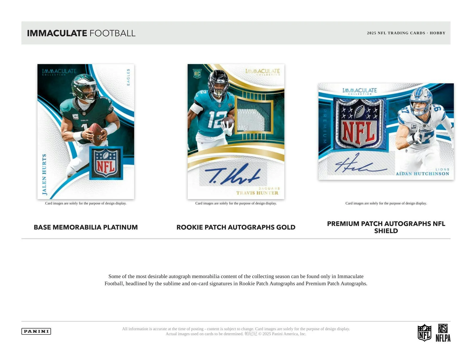 2025 Panini Immaculate Football Hobby Box | Columbia Sports Cards - Image 4