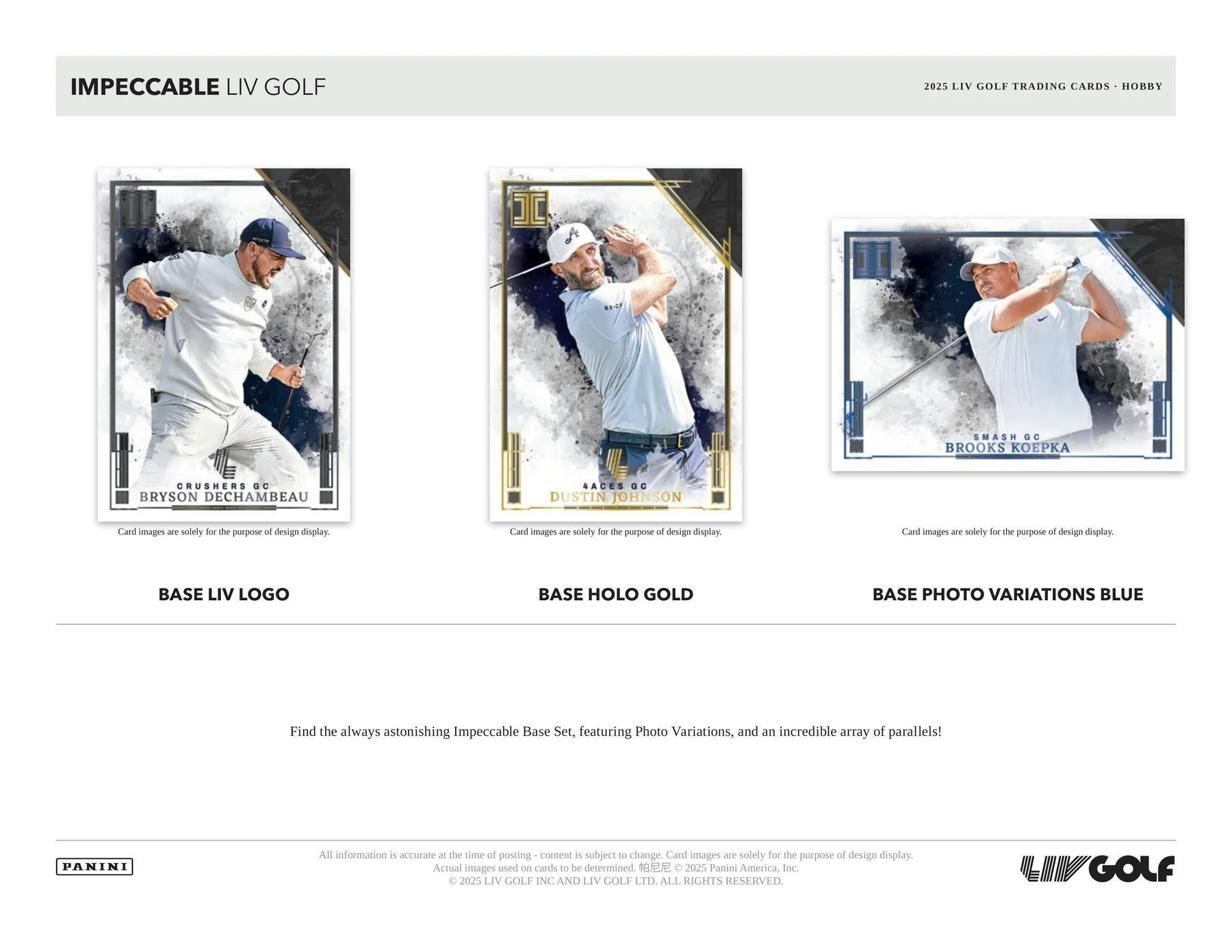 2025 Panini Impeccable LIV Golf Hobby Box | Columbia Sports Cards - Image 4