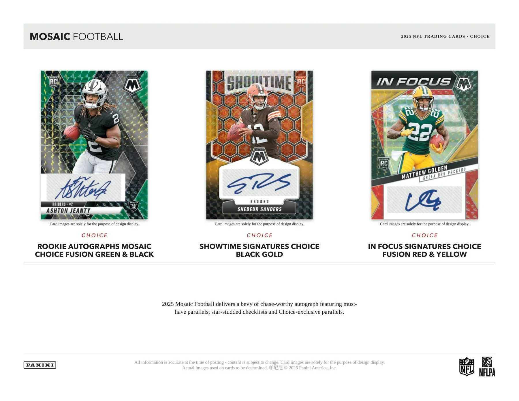 2025 Panini Mosaic Football Choice Box | Columbia Sports Cards - Image 3