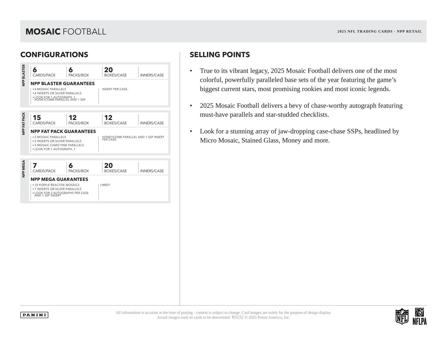 2025 Panini Mosaic Football Mega Box (Reactive Purple) | Columbia Sports Cards - Image 6