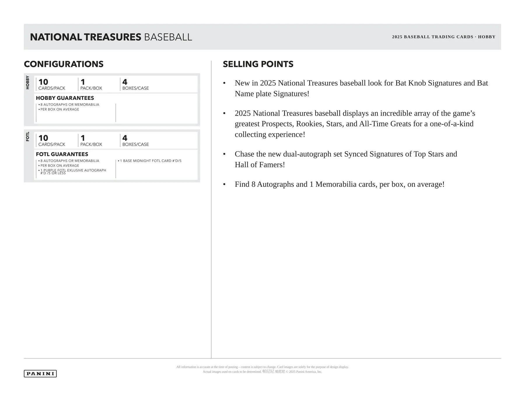 2025 Panini National Treasures Baseball Hobby Box | Columbia Sports Cards - Image 8