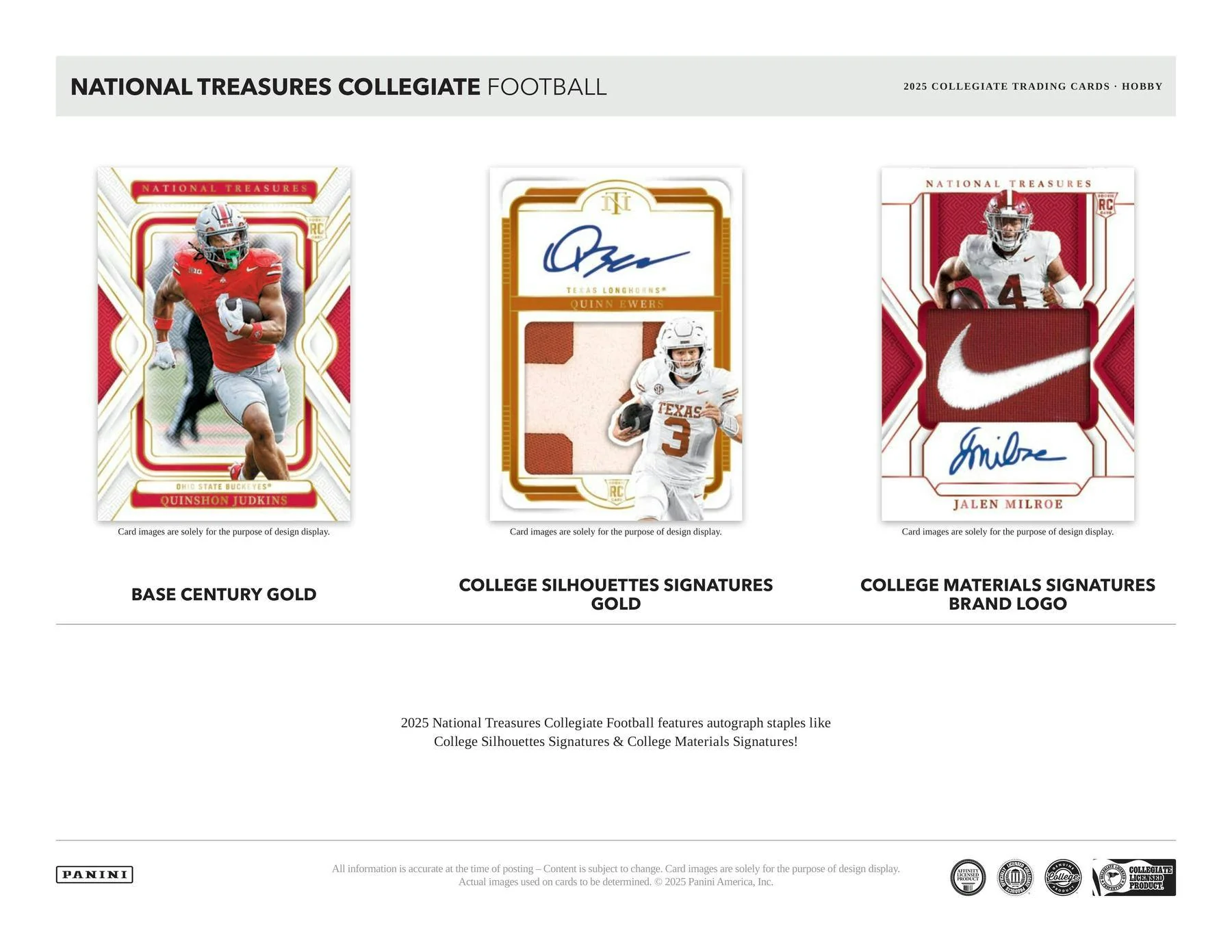 2025 Panini National Treasures Collegiate Football Hobby Box | Columbia Sports Cards - Image 3