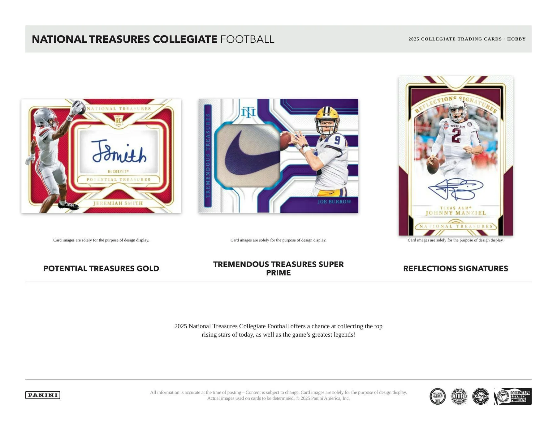 2025 Panini National Treasures Collegiate Football Hobby Box | Columbia Sports Cards - Image 5