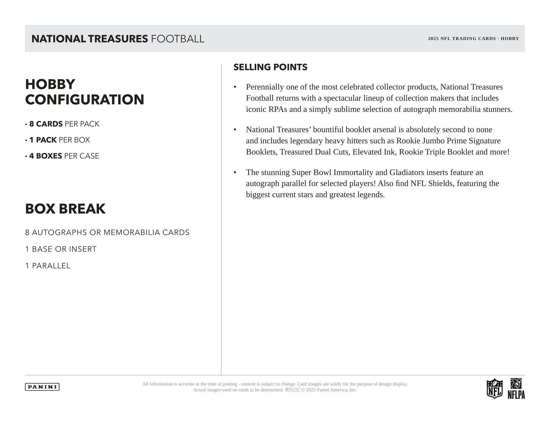 2025 Panini National Treasures Football Hobby 4-Box Case | Columbia Sports Cards - Image 6