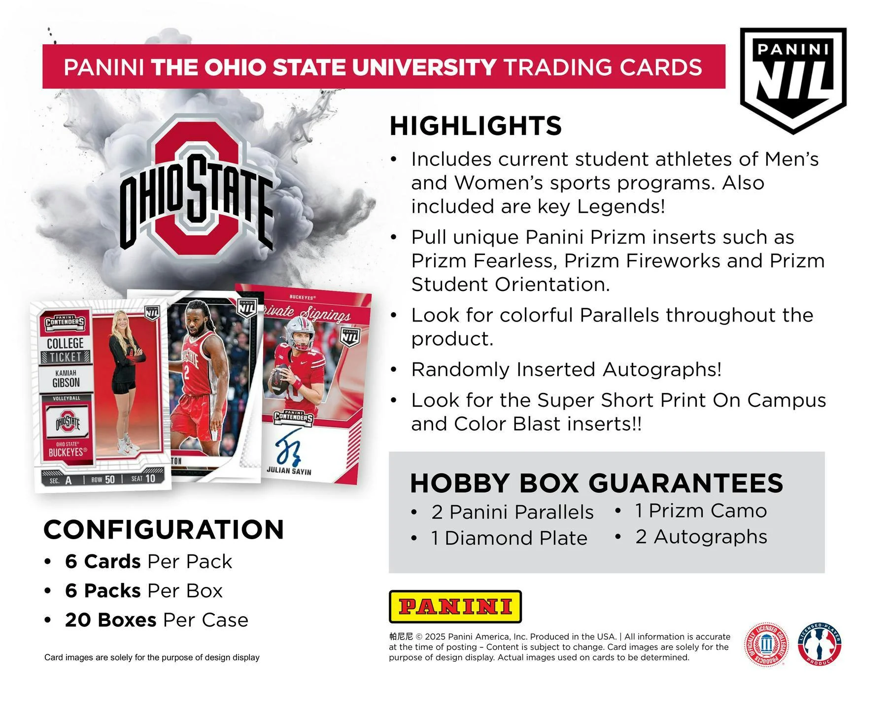 2025 Panini NIL The Ohio State University Hobby Box | Columbia Sports Cards - Image 5