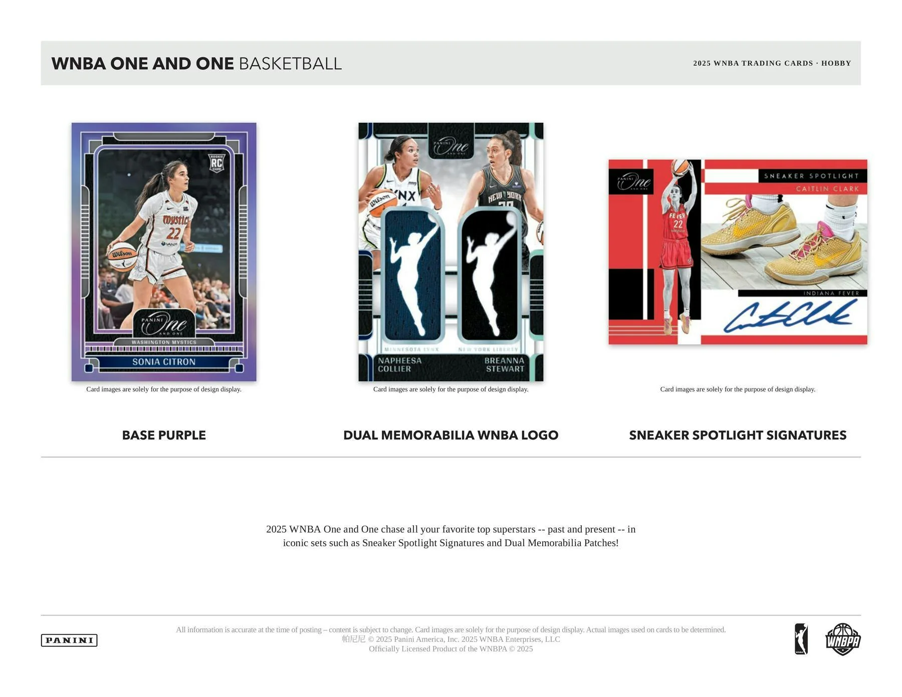 2025 Panini One and One WNBA Basketball Hobby Box | Columbia Sports Cards - Image 2