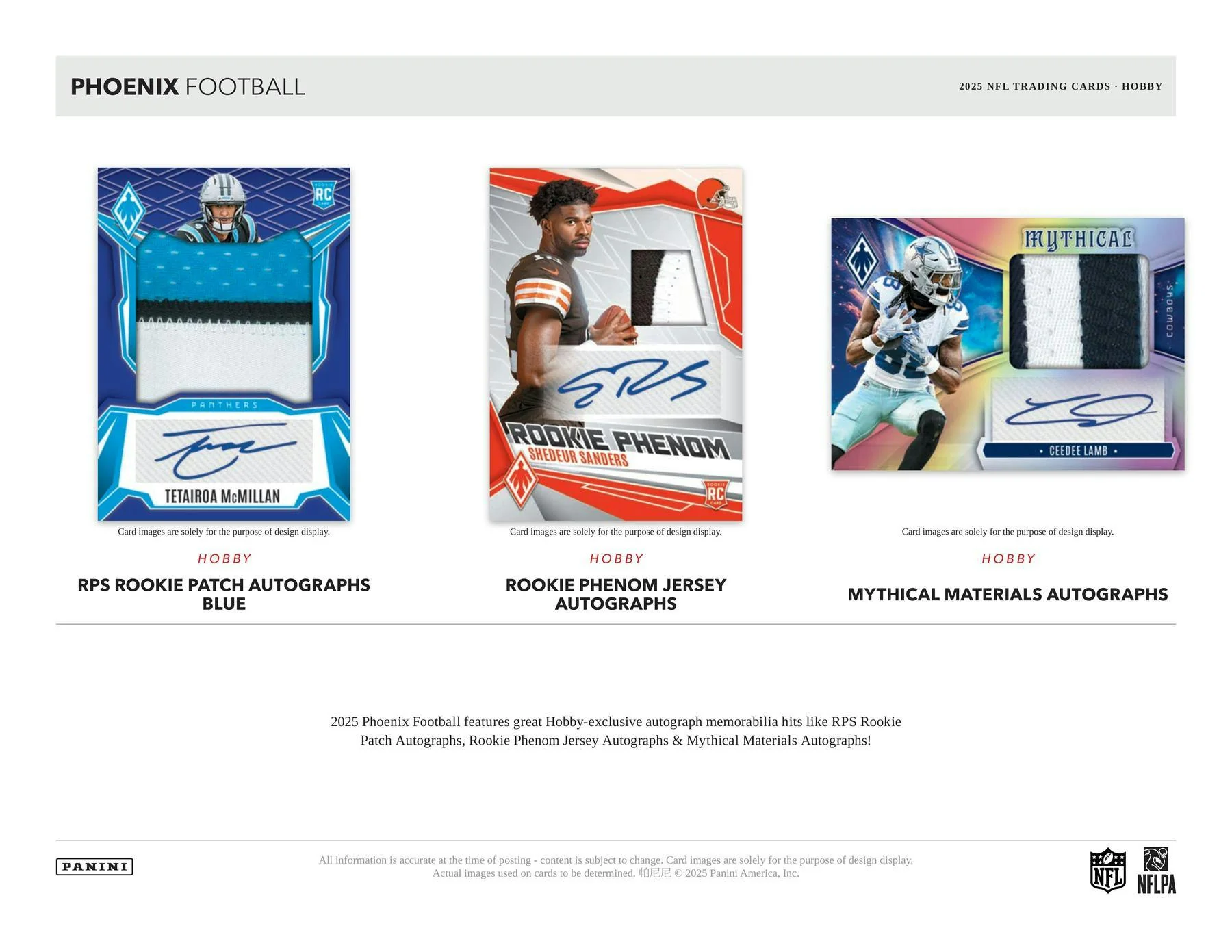 2025 Panini Phoenix Football Hobby Box | Columbia Sports Cards - Image 4