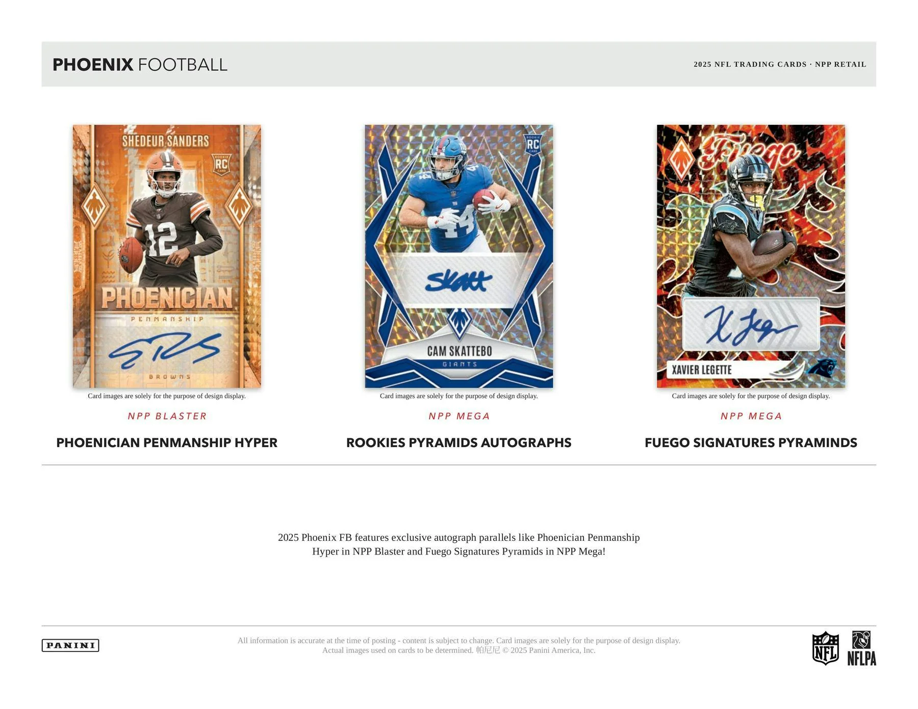 2025 Panini Phoenix Football Mega Box | Columbia Sports Cards - Image 3