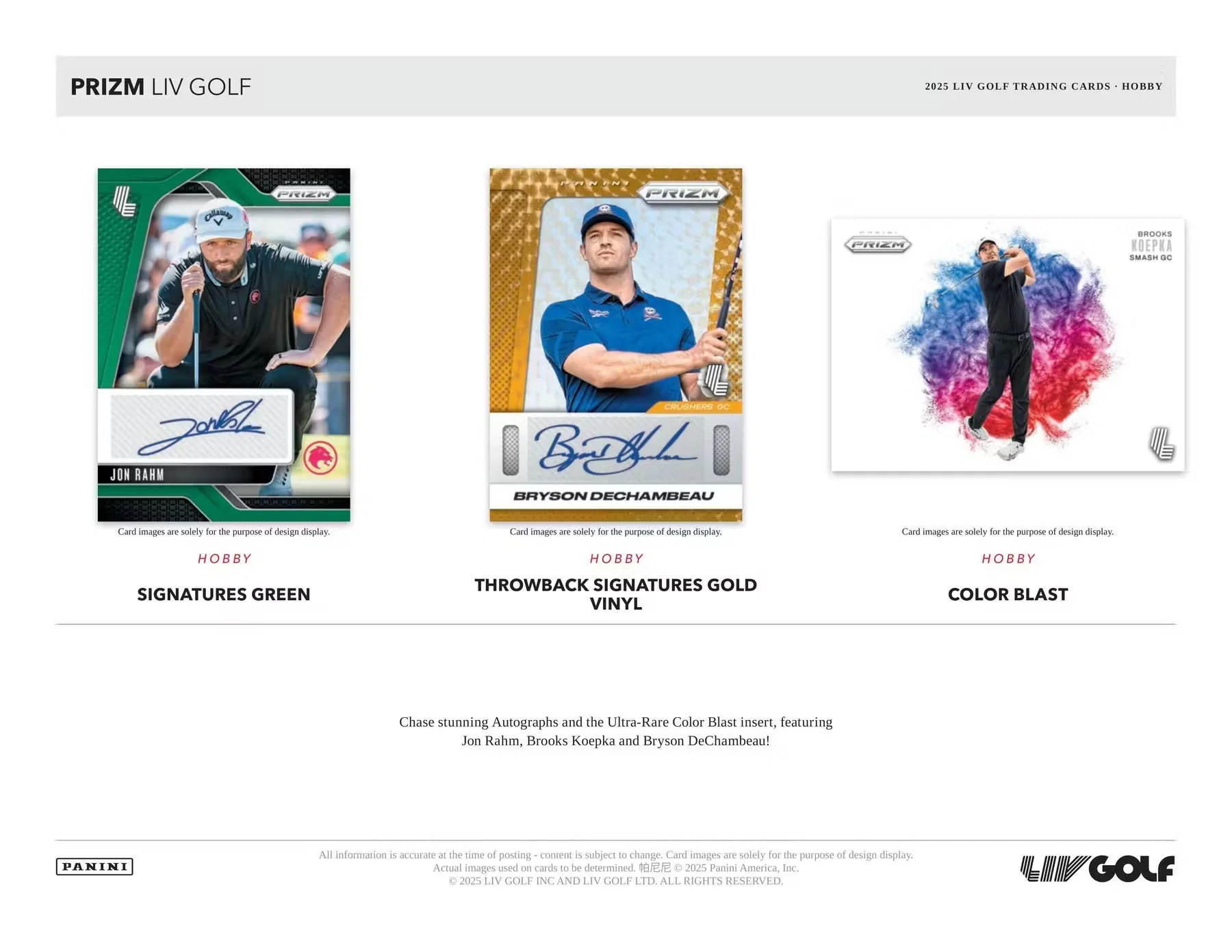 2025 Panini Prizm LIV Golf Hobby Box - Image 5