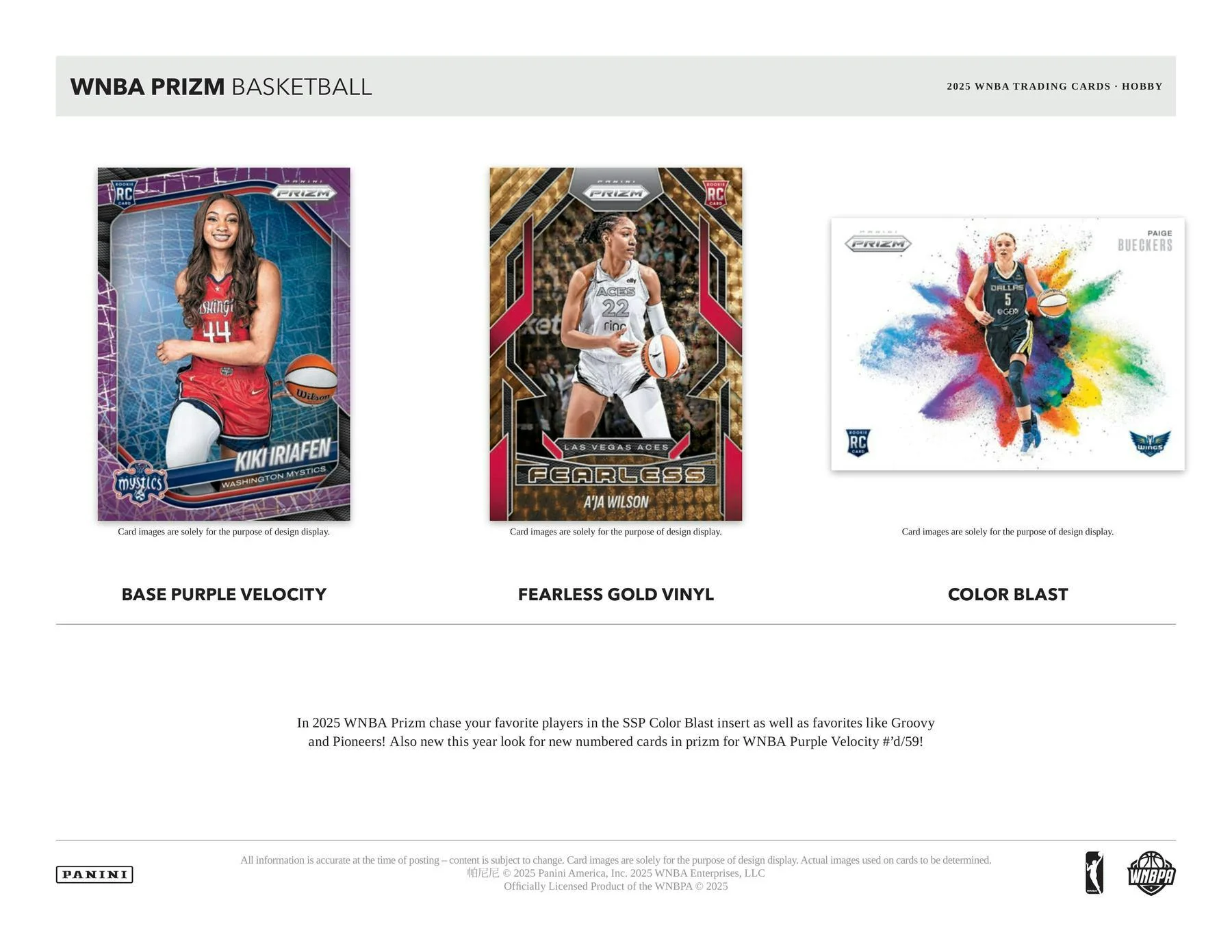 2025 Panini Prizm WNBA Basketball Hobby Box | Columbia Sports Cards - Image 2