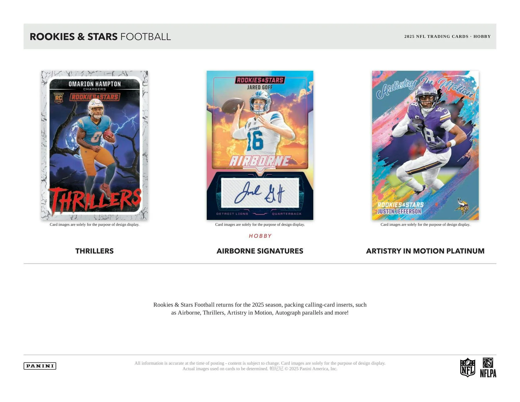 2025 Panini Rookies & Stars Football Hobby Box | Columbia Sports Cards - Image 3