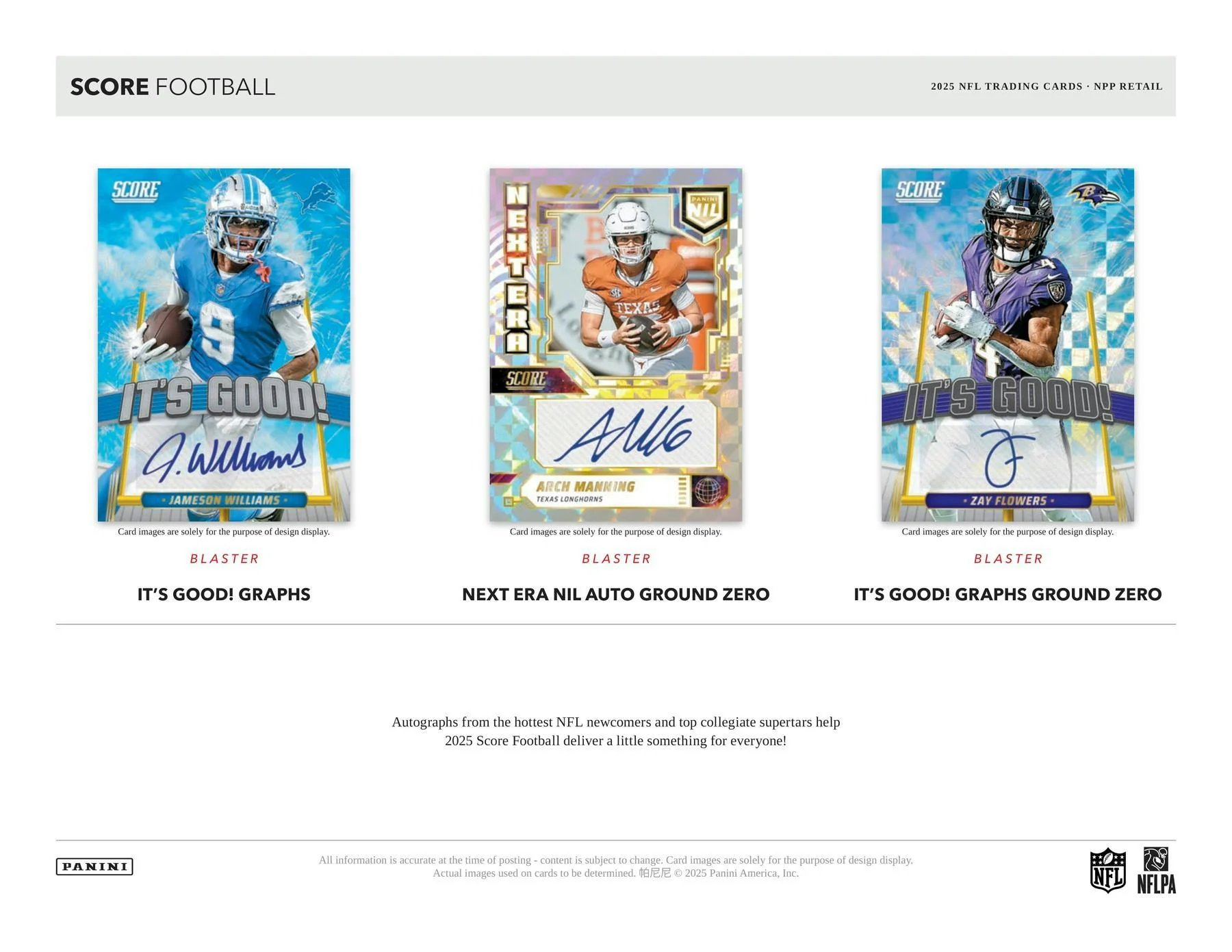 2025 Panini Score Football Mega Box | Columbia Sports Cards - Image 5