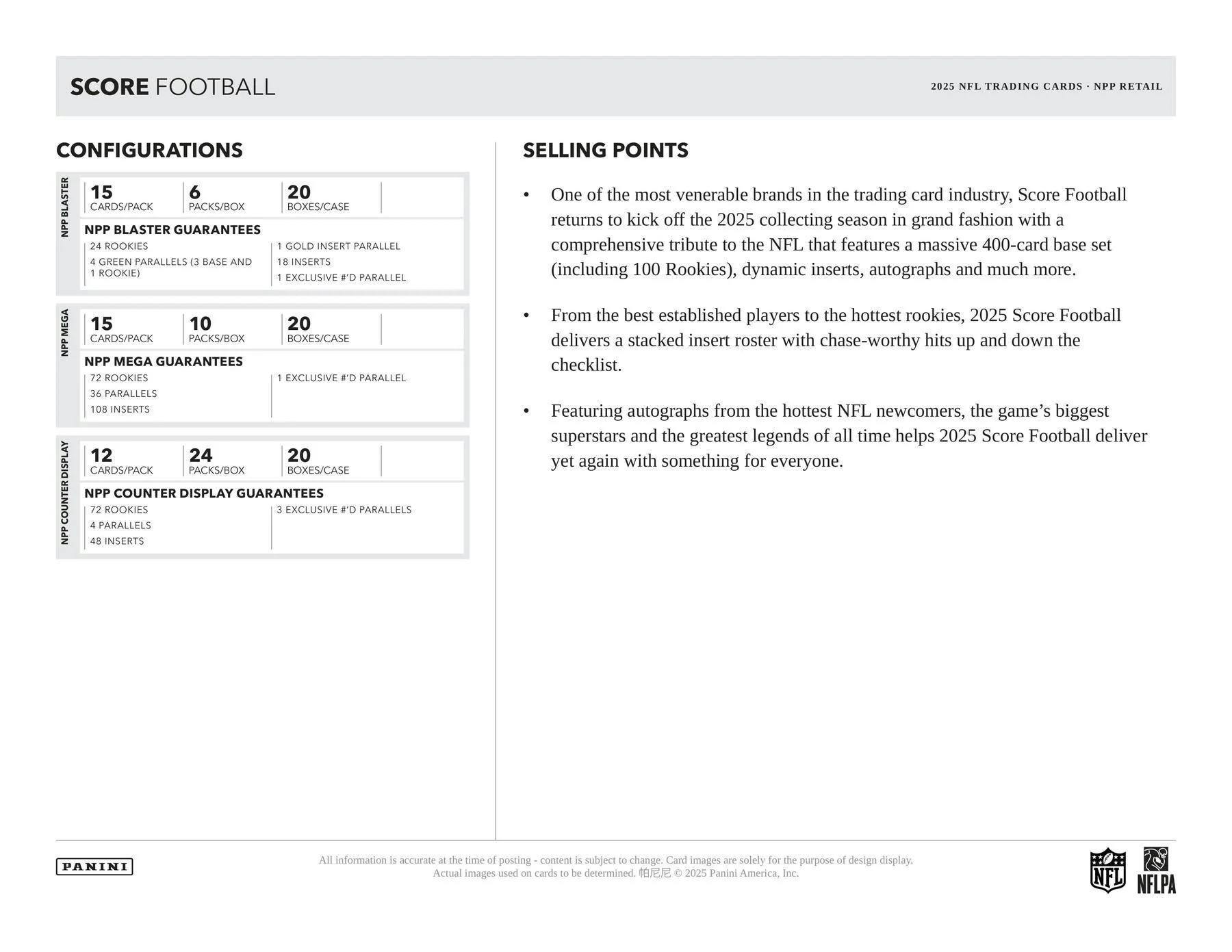 2025 Panini Score Football Mega Box | Columbia Sports Cards - Image 6