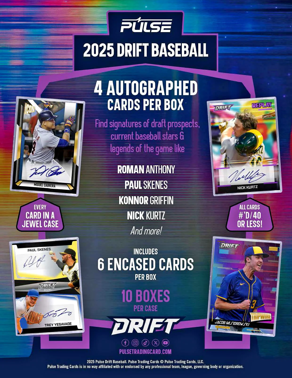 2025 Pulse Drift Baseball Hobby Box | Columbia Sports Cards - Image 2