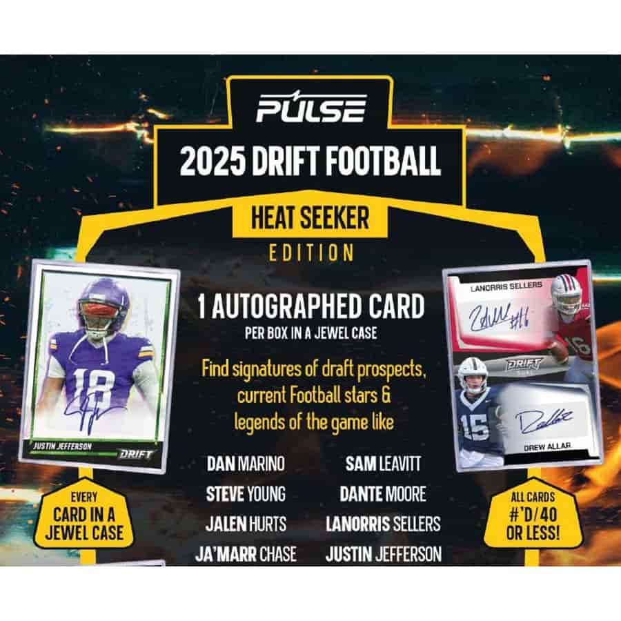 2025 Pulse Drift Football Heat Seeker Edition Hobby Box | Columbia Sports Cards