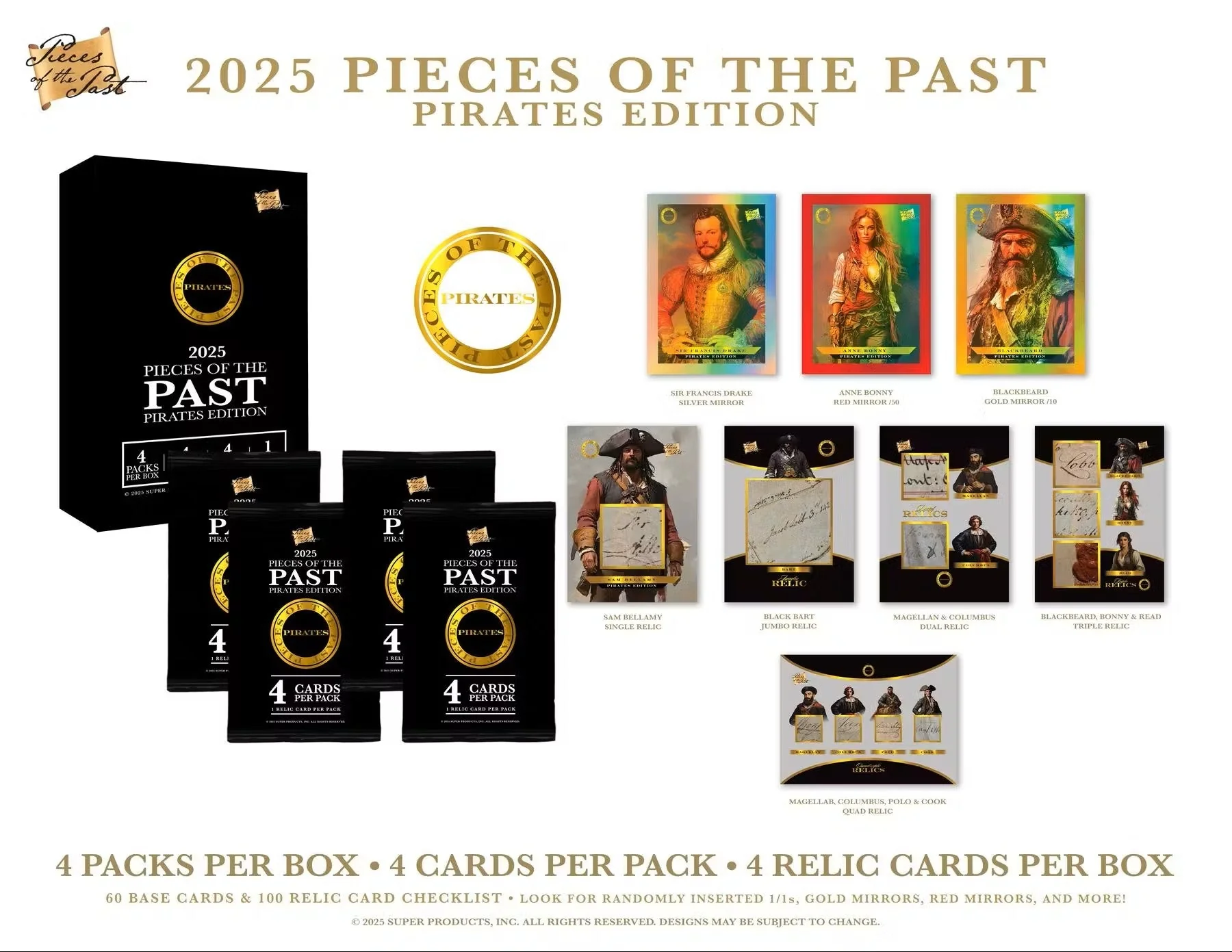 2025 Super Break Pieces of the Past Pirates Edition Hobby Box - Image 3