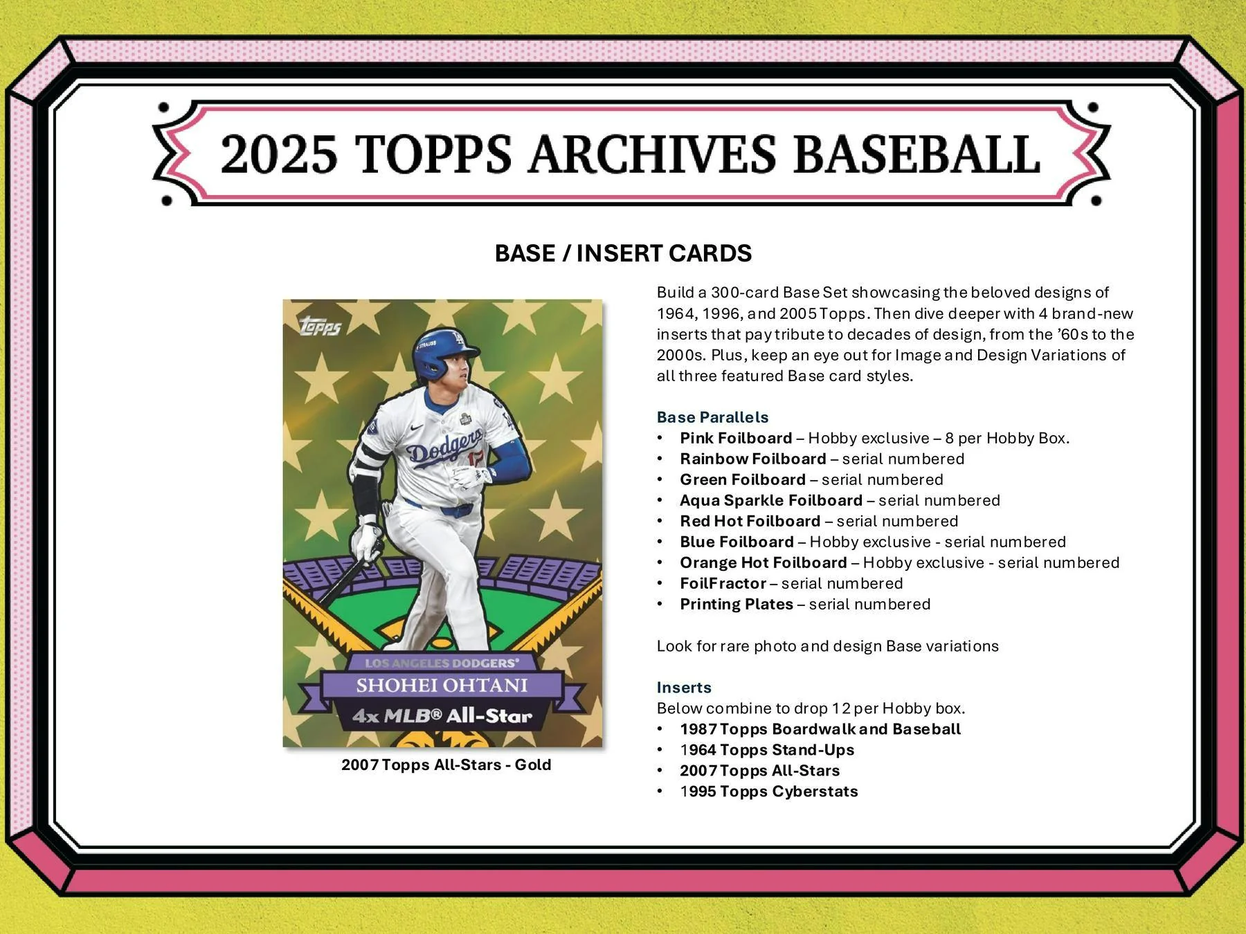 2025 Topps Archives Baseball Hobby Box | Columbia Sports Cards - Image 4