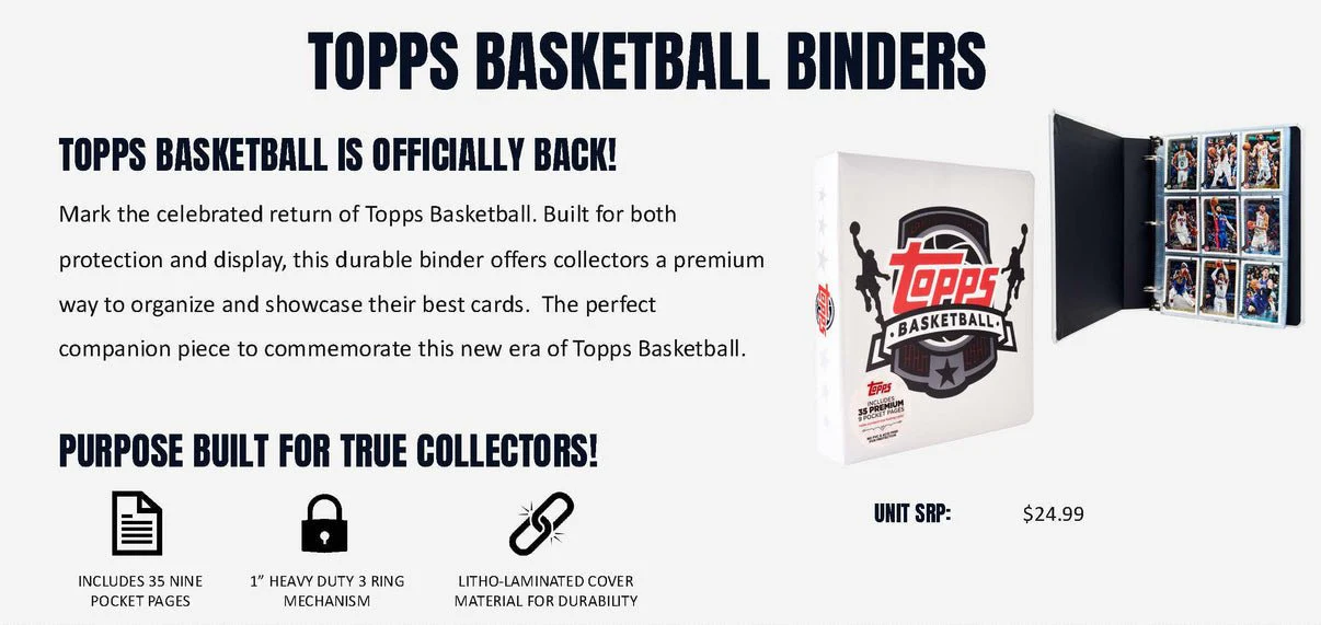 2025 Topps Basketball Flagship Binder | Columbia Sports Cards - Image 2