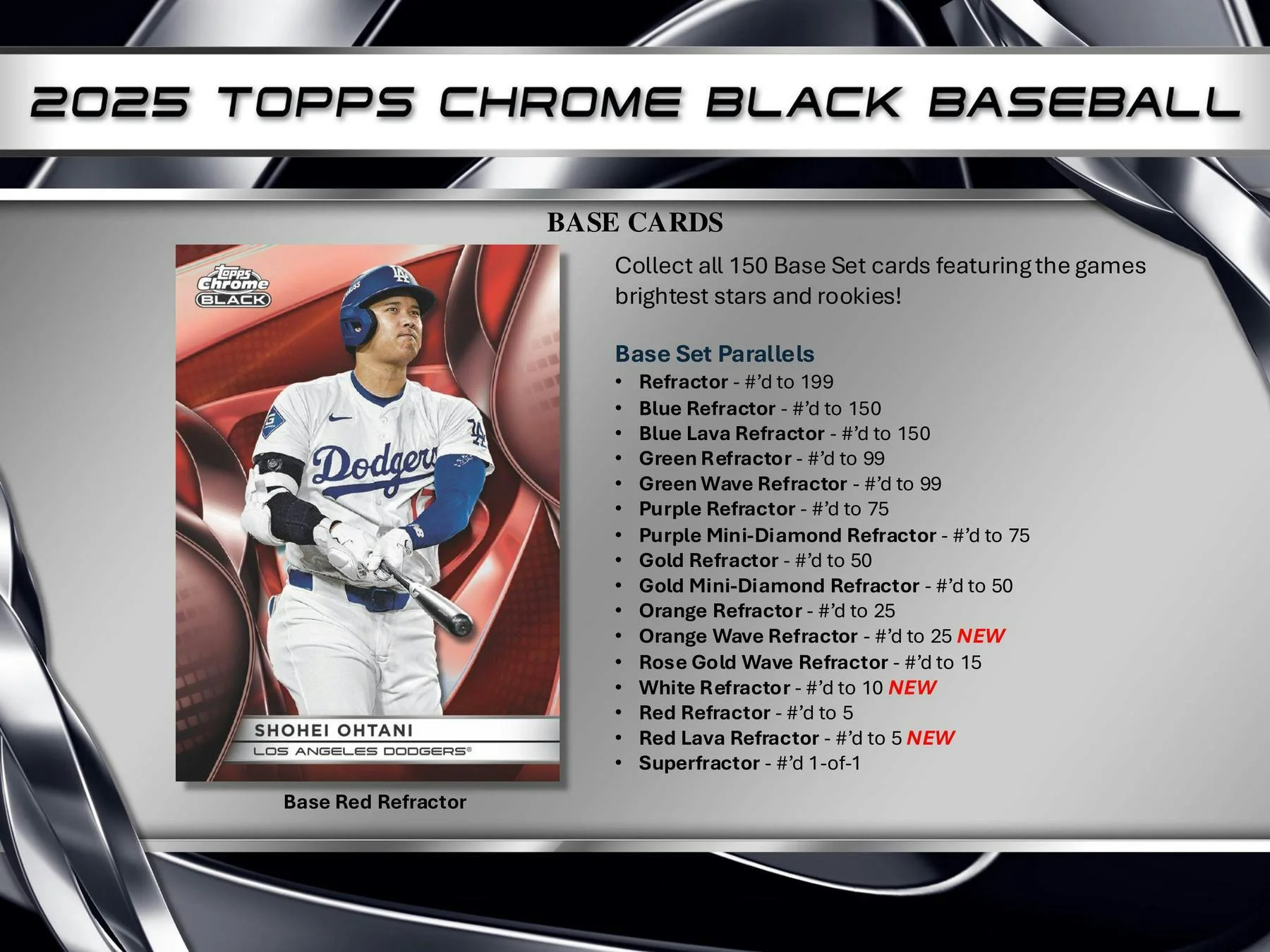 2025 Topps Chrome Black Baseball Hobby Box - Image 4