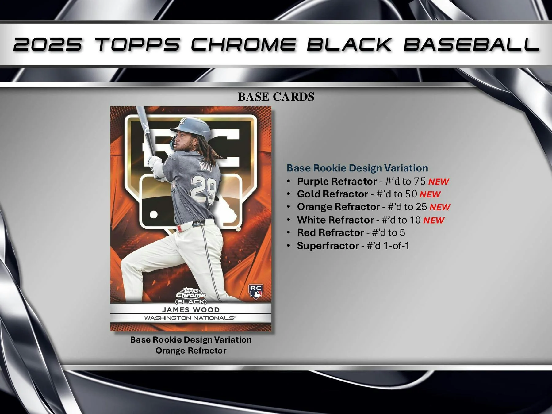 2025 Topps Chrome Black Baseball Hobby Box - Image 5