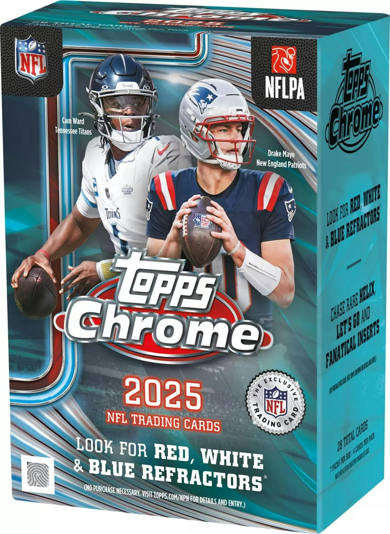 2025 Topps Chrome Football Blaster Box | Columbia Sports Cards