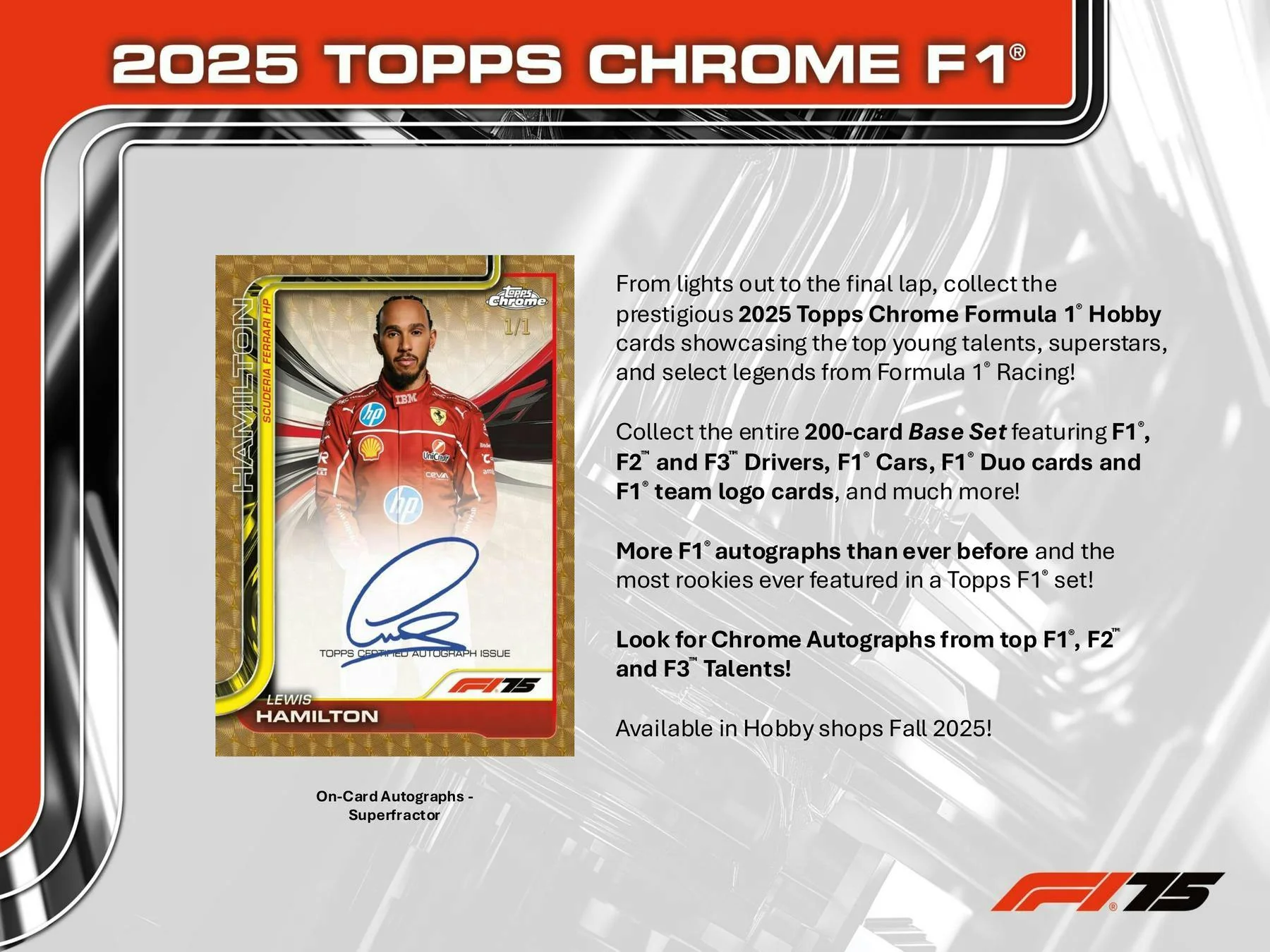 2025 Topps Chrome Formula 1 Racing Hobby Box | Columbia Sports Cards - Image 3