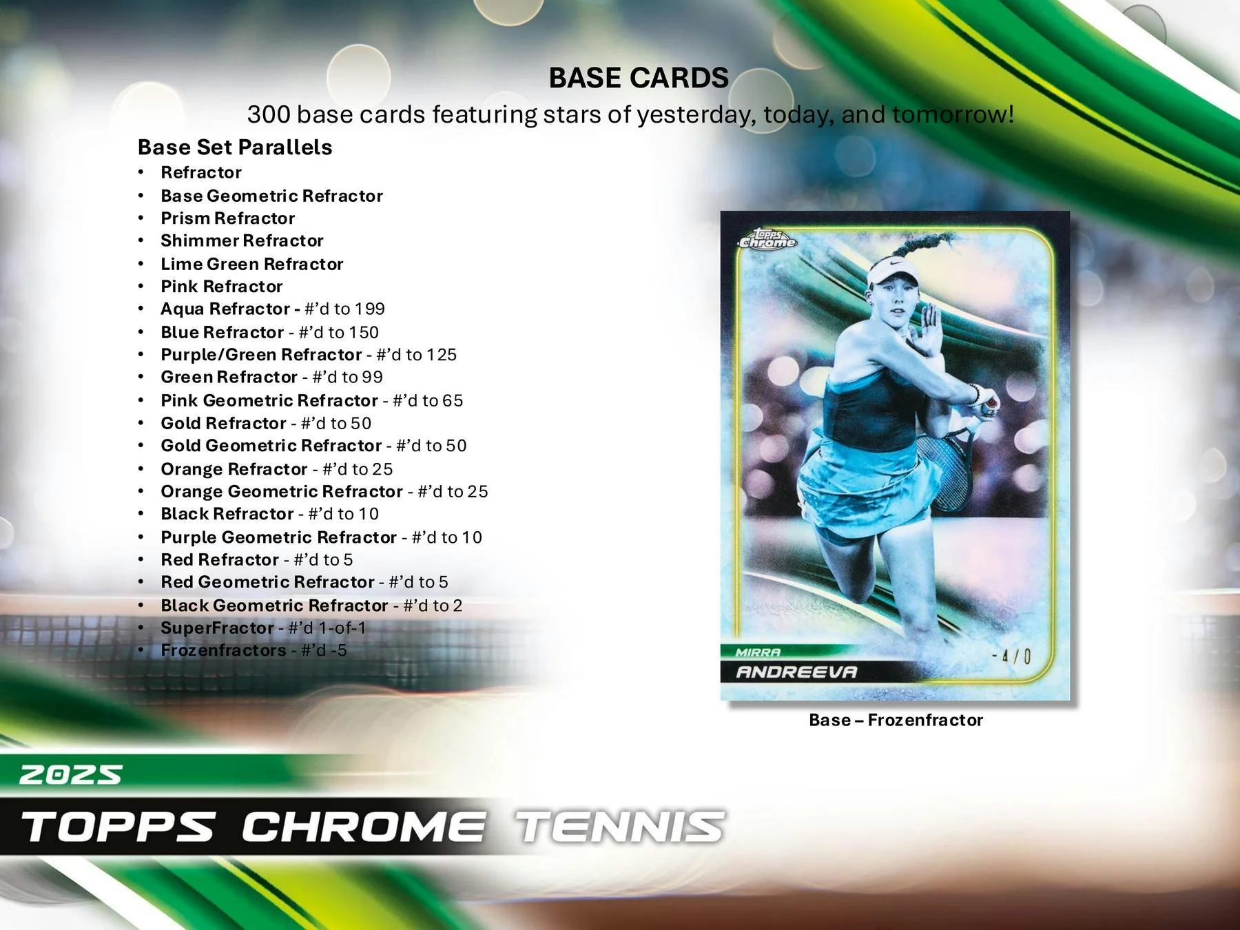 2025 Topps Chrome Tennis Hobby Box | Columbia Sports Cards - Image 5