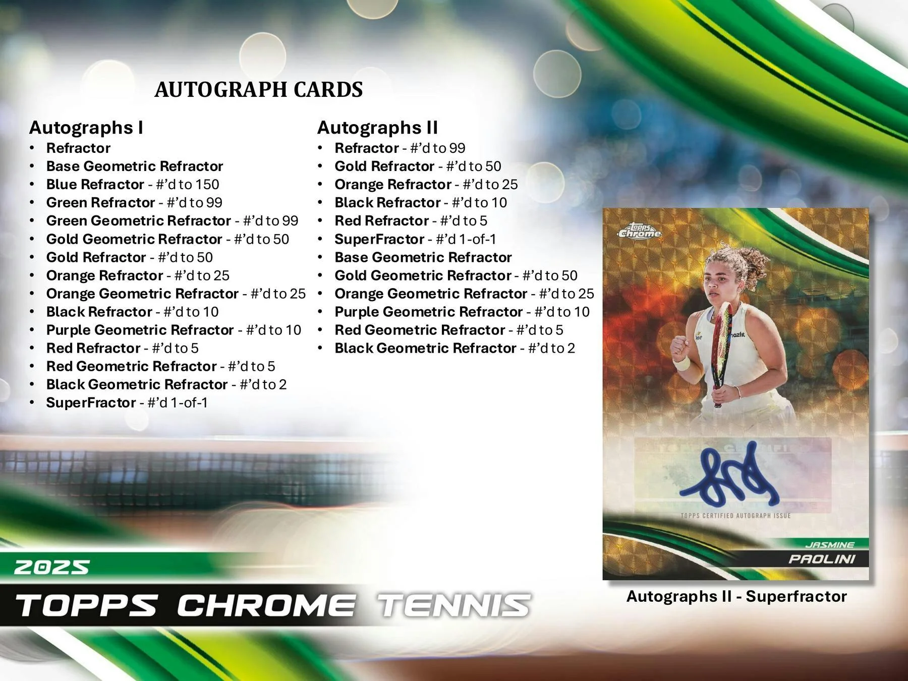 2025 Topps Chrome Tennis Hobby Box | Columbia Sports Cards - Image 3